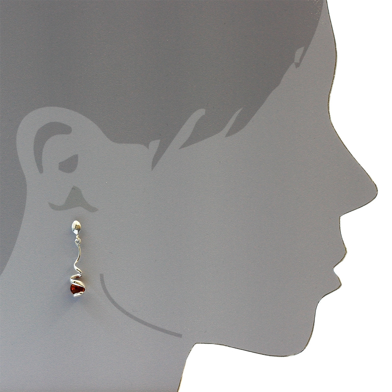 OSTSEE-SCHMUCK Paar Ohrhänger »- Spirale klein - Silber 925/000 - Bernstein«