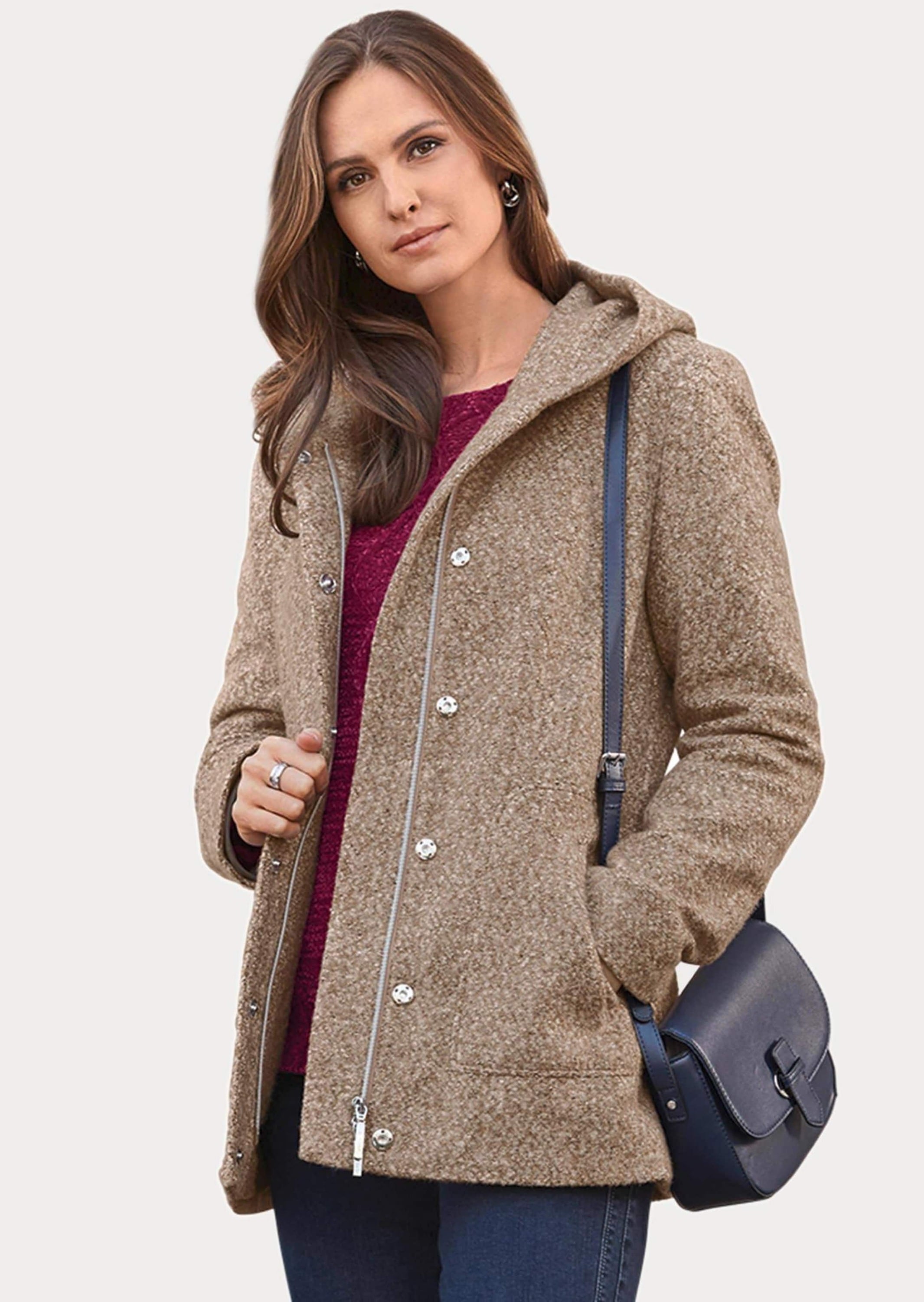 GOLDNER Winterjacke »Boucle-Jacke Unentbehrliche Boucle-Jacke mit feinen Details«