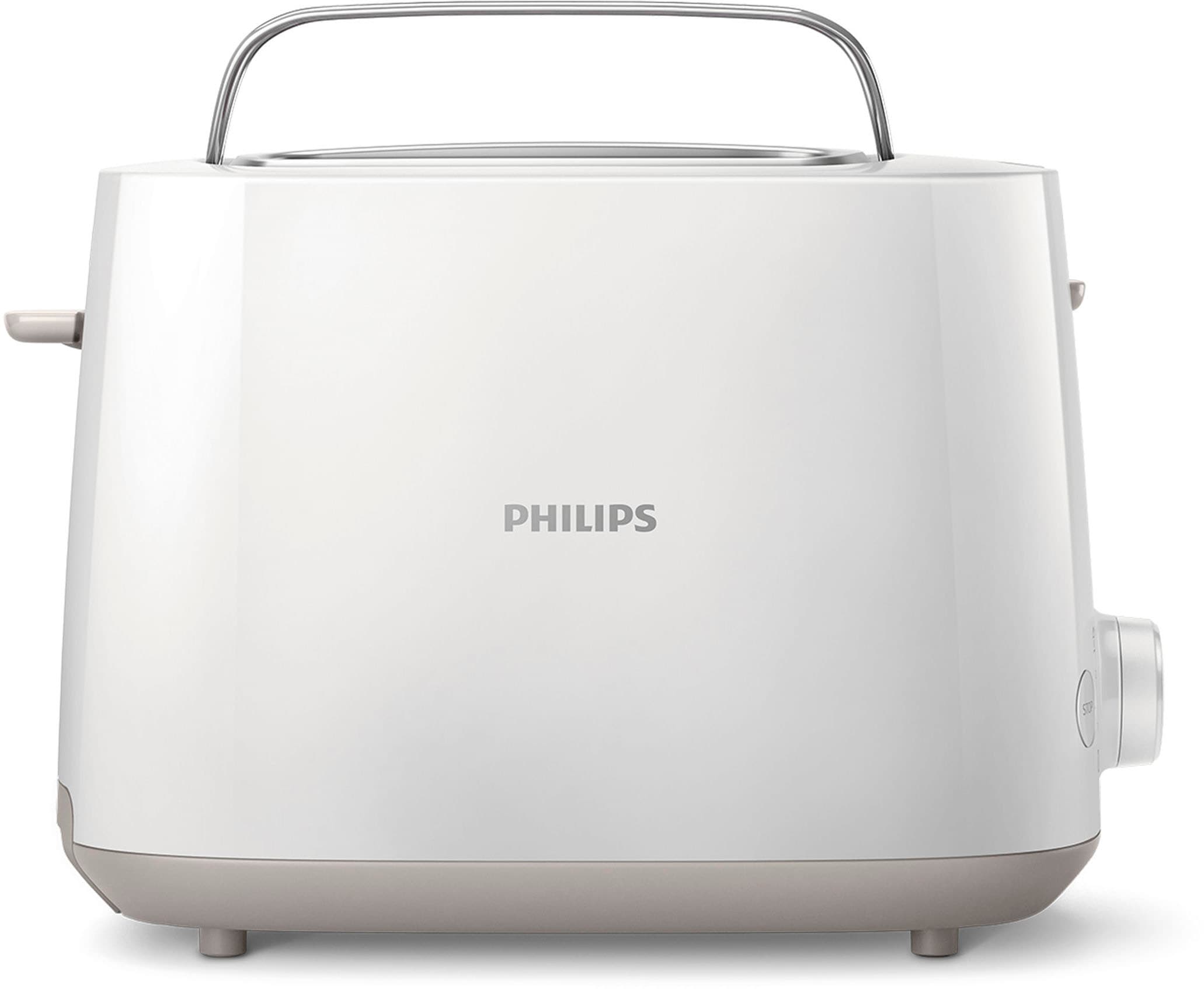 Philips Toaster »HD2581/00«, 2 kurze Schlitze, 830 W, integrierter Brötchenaufsatz, weiss