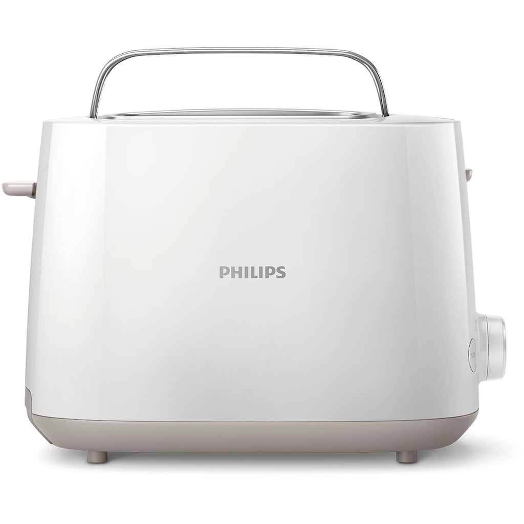 Philips Toaster »HD2581/00«, 2 kurze Schlitze, 830 W, integrierter Brötchenaufsatz, weiss