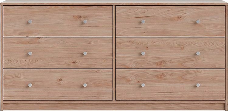 Home affaire Sideboard »May, Aufbewahrung, Schubkastenkommode, Stauraum«, mit 6 Schubladen, Knopfgriffen,Tiefe von 30 cm, Breite 143 cm