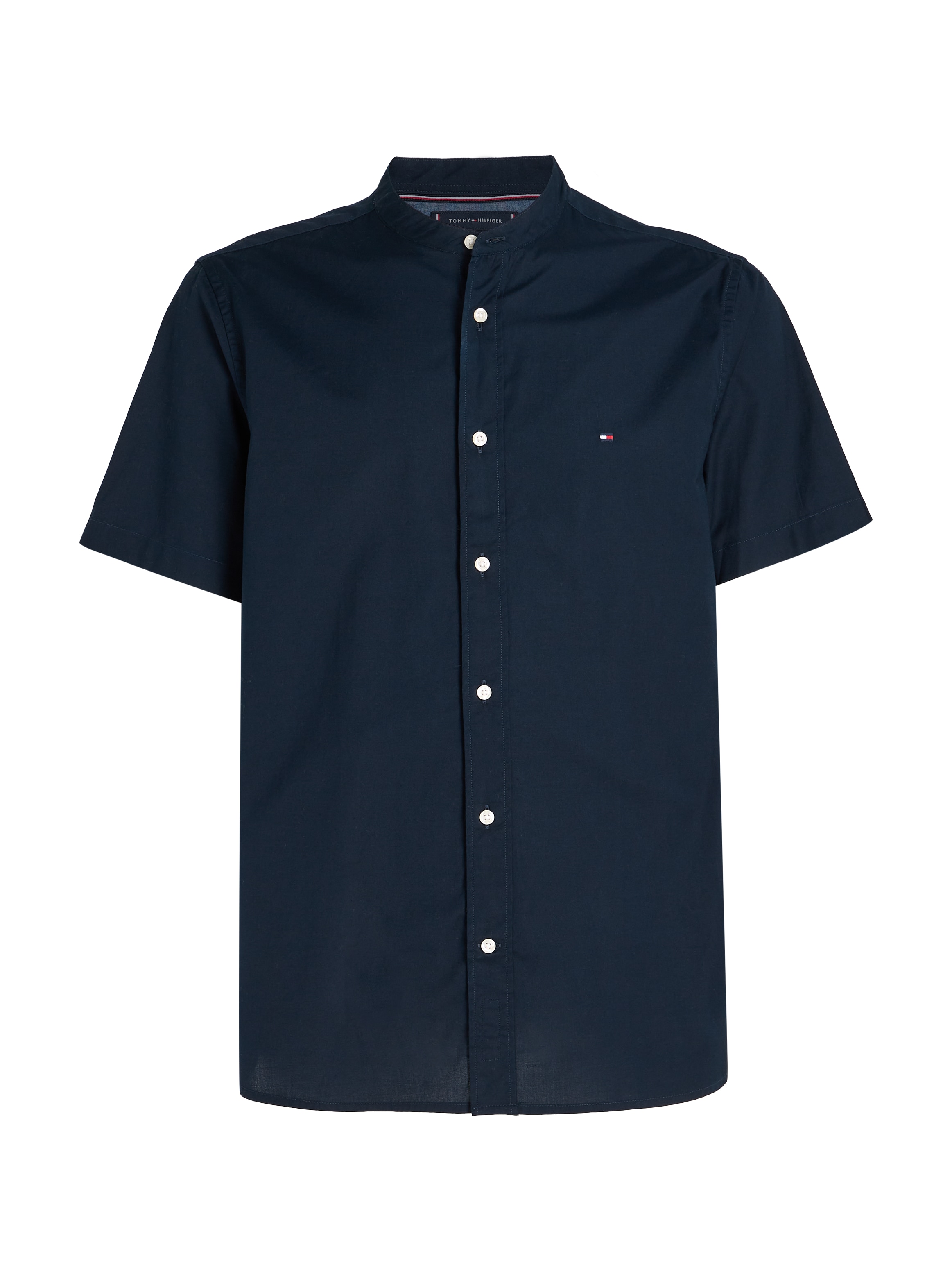 Tommy Hilfiger Kurzarmhemd »FLEX POPLIN MAO RF SHIRT«, Markenstickerei