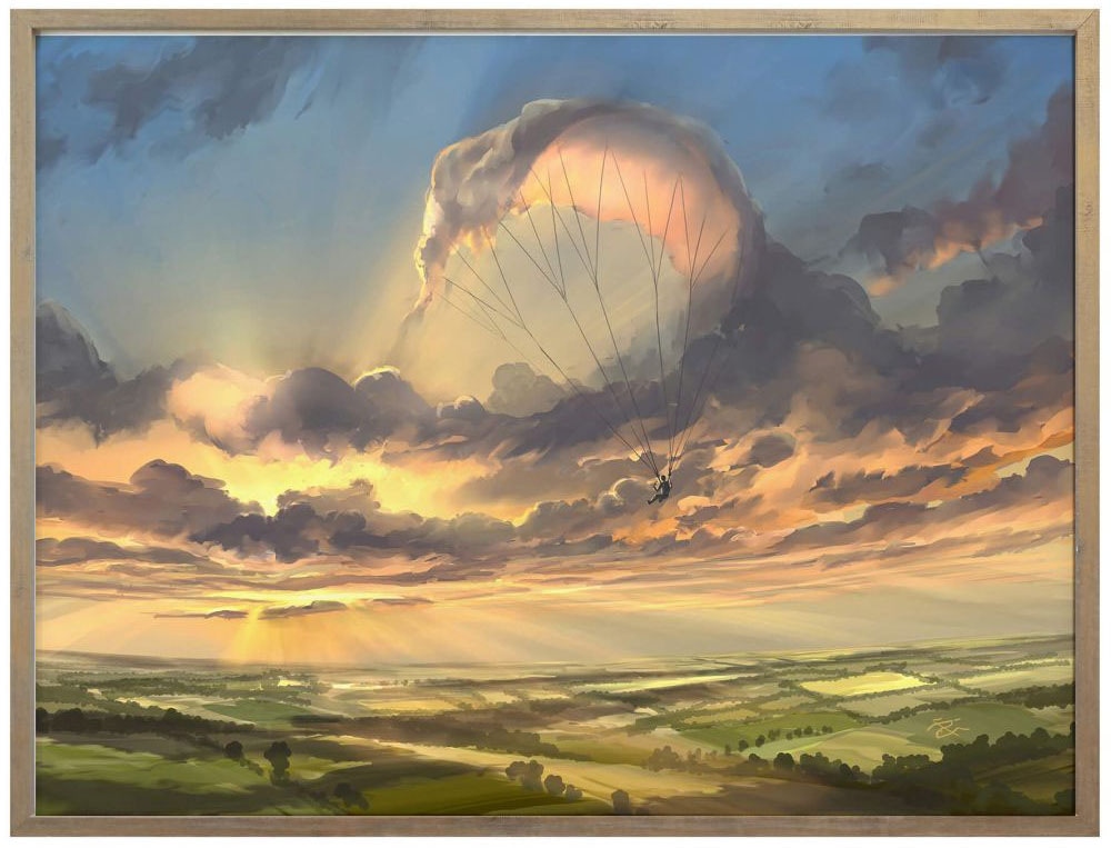 Bild, Wolkenflug«, Poster, Wall-Art Wandposter St.), Wandbild, Schriftzug, Bild (1 »Surrealismus Raten bestellen Poster auf