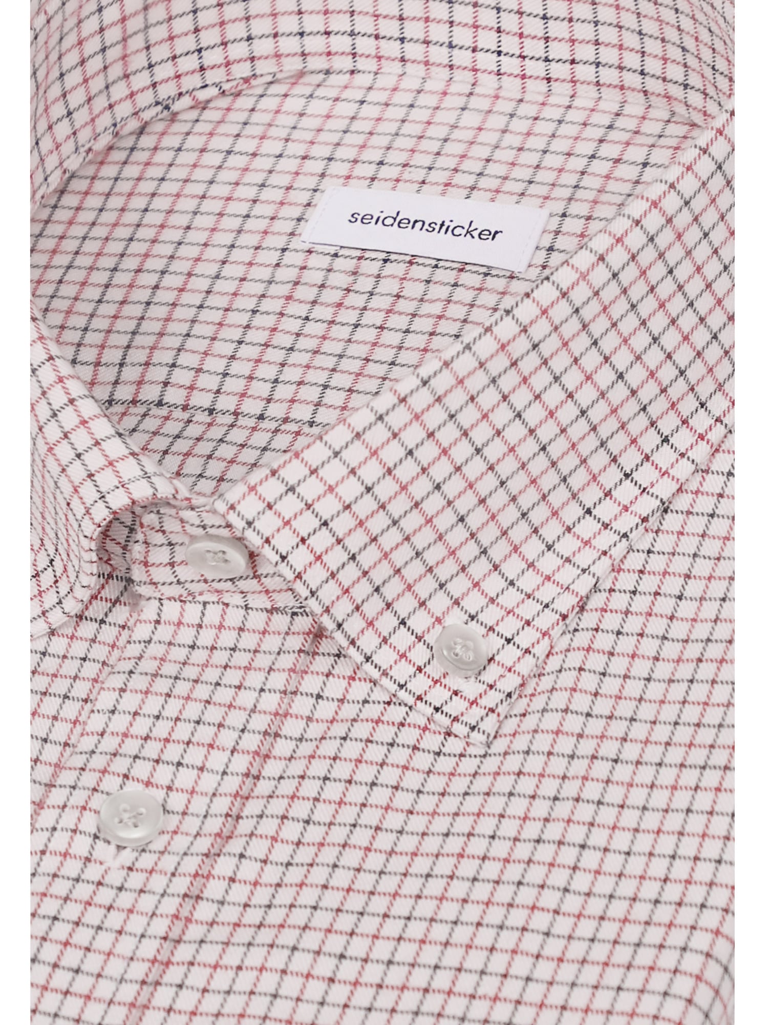 seidensticker Flanellhemd »Schwarze Rose« Slim 1/1 Button-Down-Kragen Karo
