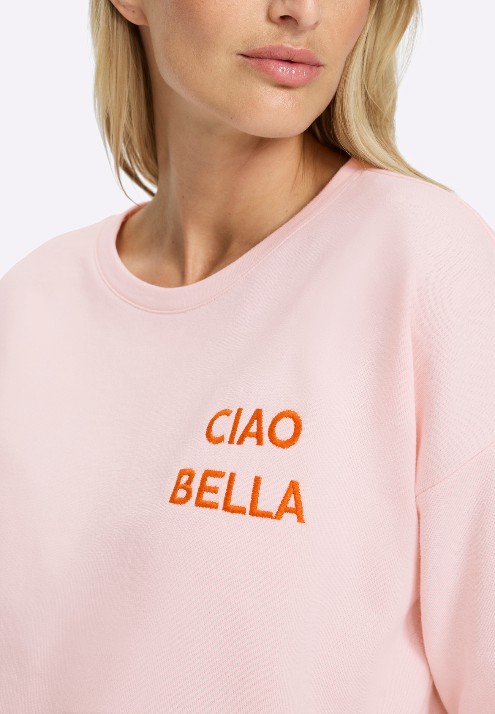 heine Sweatshirt »Sweatshirt Sweatshirt mit gesticktem Schriftzug«
