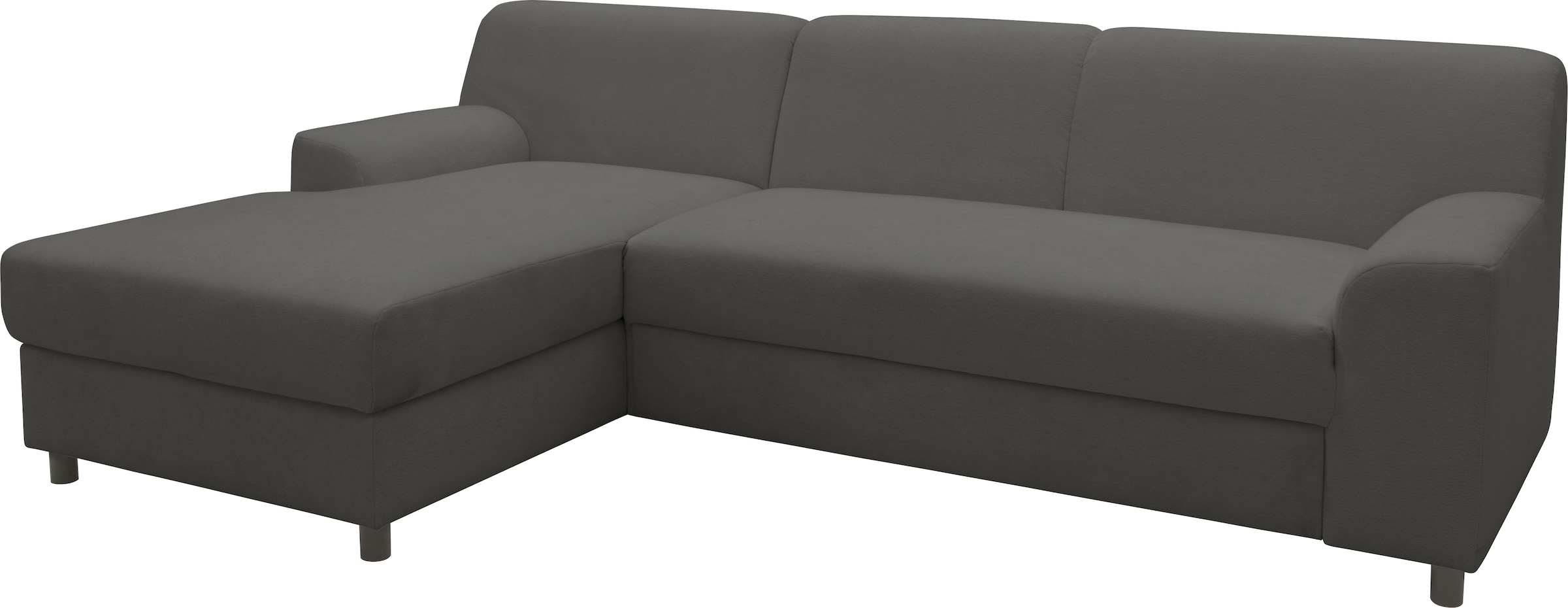 DOMO collection Ecksofa »Turah 2, Cord oder Luxus-Microfaser, mit Federkern, mit Bettfunktion« B/T: 241/146 cm, inkl. Zierkissen, Schlafsofa, Unser Dauertiefpreis