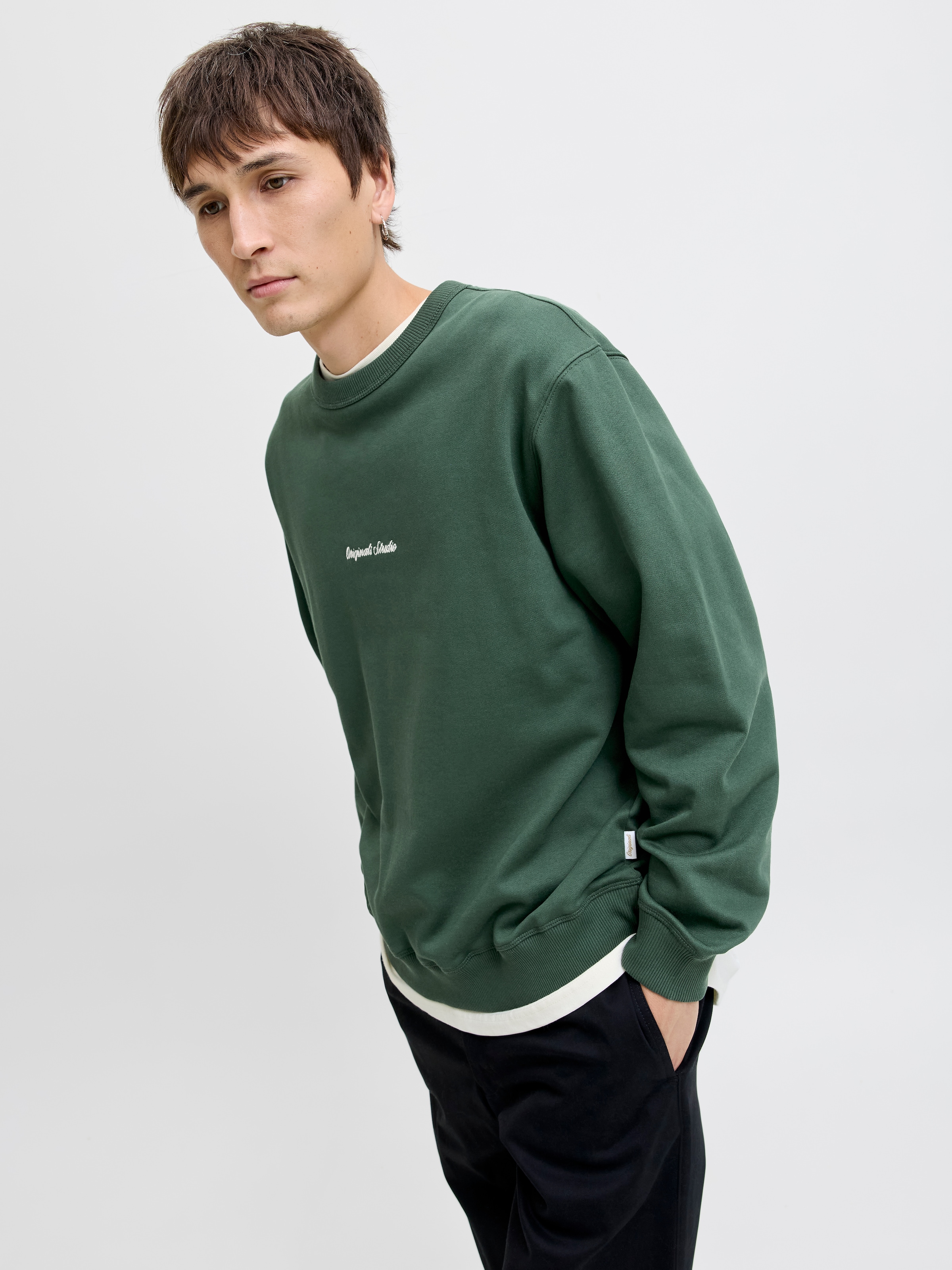Jack & Jones Sweatshirt »JORNORREBRO EMB SWEAT CREW NOOS«, mit Logo Print
