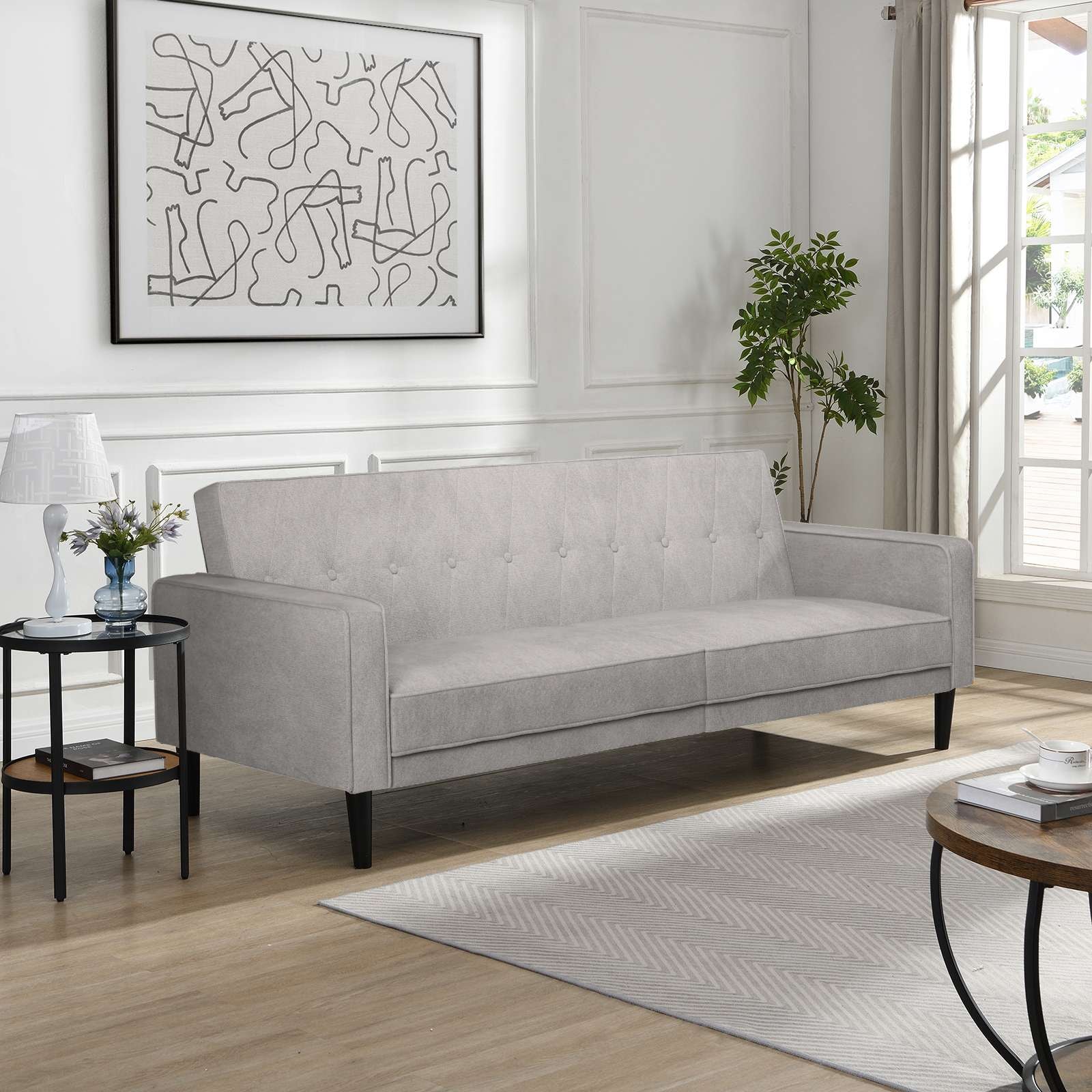 Dorel Home 3-Sitzer »Avon« Schlafsofa 213cm, Bettfunktion (110/190cm), trendiger Cord o. Webstoff