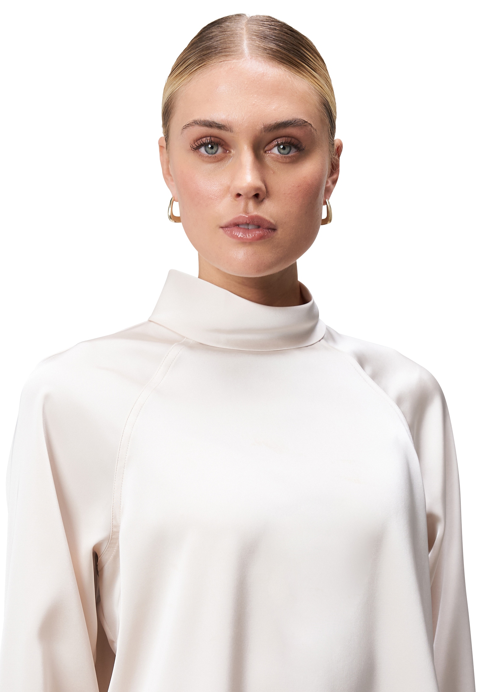 Zero Satinbluse »Satin-Bluse mit Kragen«