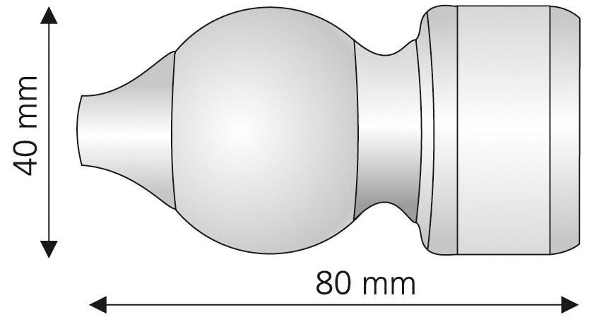 Liedeco Gardinenstangen-Endstück, für St.), (Set, 2 28 Gardinenstange Ø mm