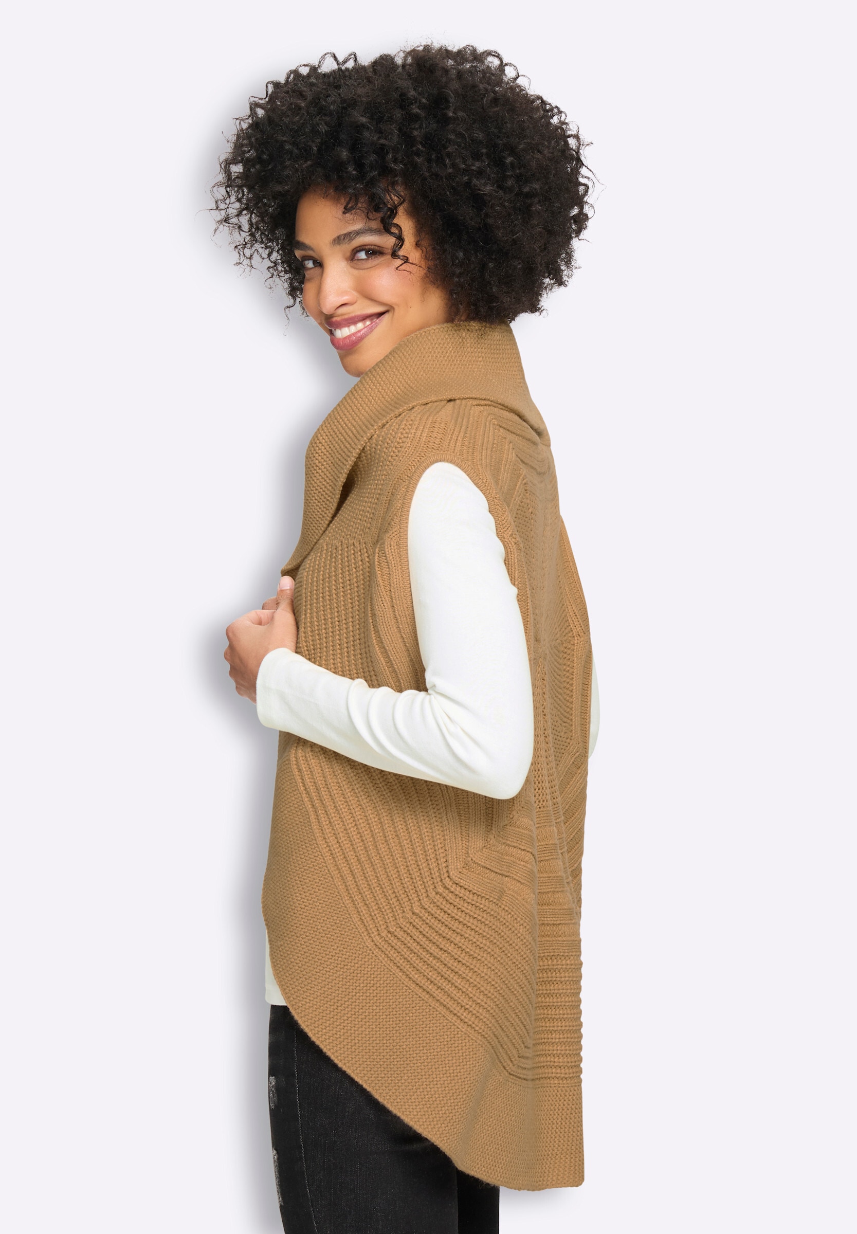 heine Strickweste »Strickweste Strickjacke mit Ajourmuster«