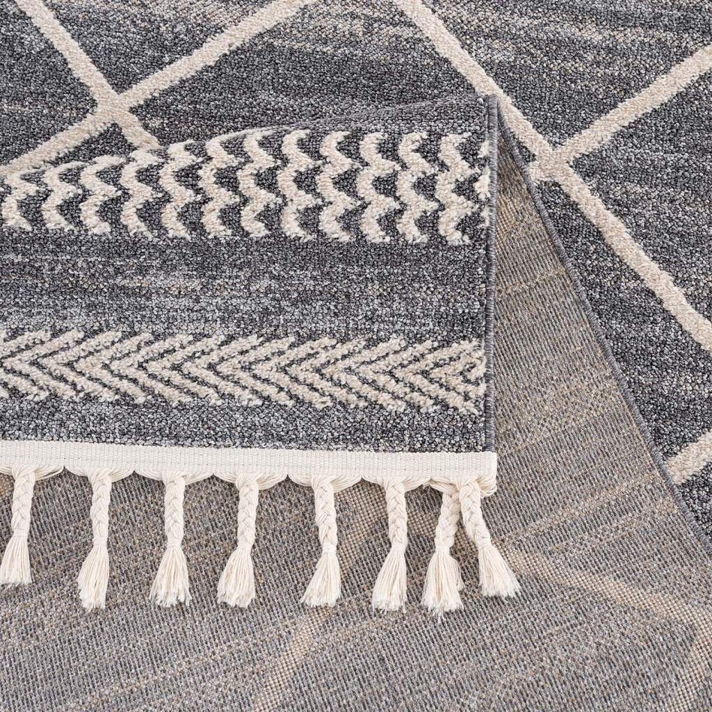 Carpet City Teppich »Art 2645«, rechteckig, 7 mm Höhe, Läufer, Kurzflor, mit Kettfäden, Rauten-Optik