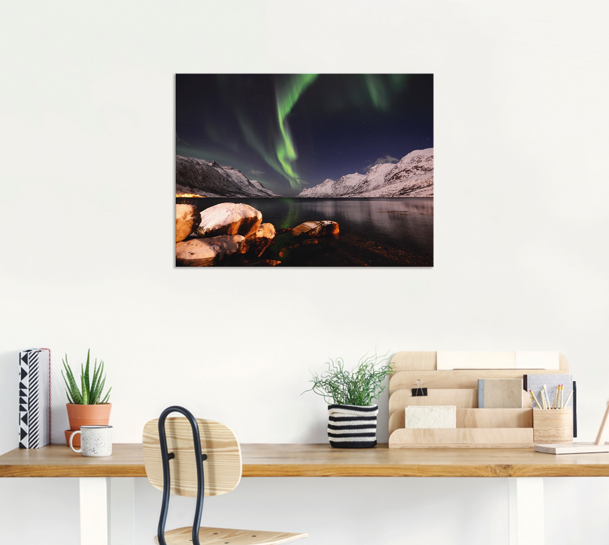 Artland Wandbild »Nordlicht Norwegen II« Himmel 1 Stk. tlg. als Alubild, Outdoorbild, Poster in verschied. Größen