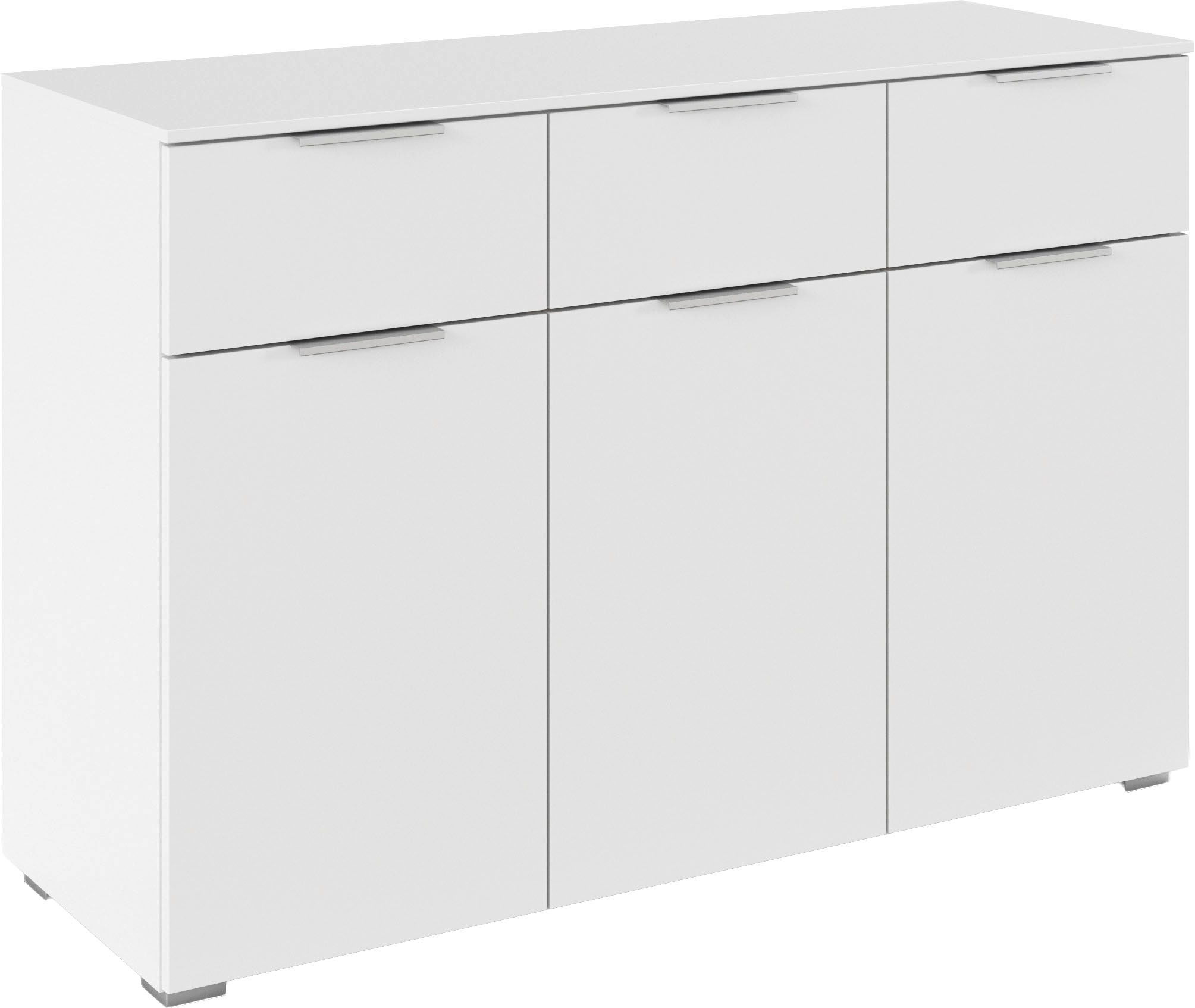 rauch Kombikommode »Sideboard Schubladenkommode CORTONA mit Dekor-Front« Breite 120 cm inkl. Soft-Close-Funktion,  mit 3 Schubladen und 3 verstellbaren Einlegeboden MADE IN GERMANY