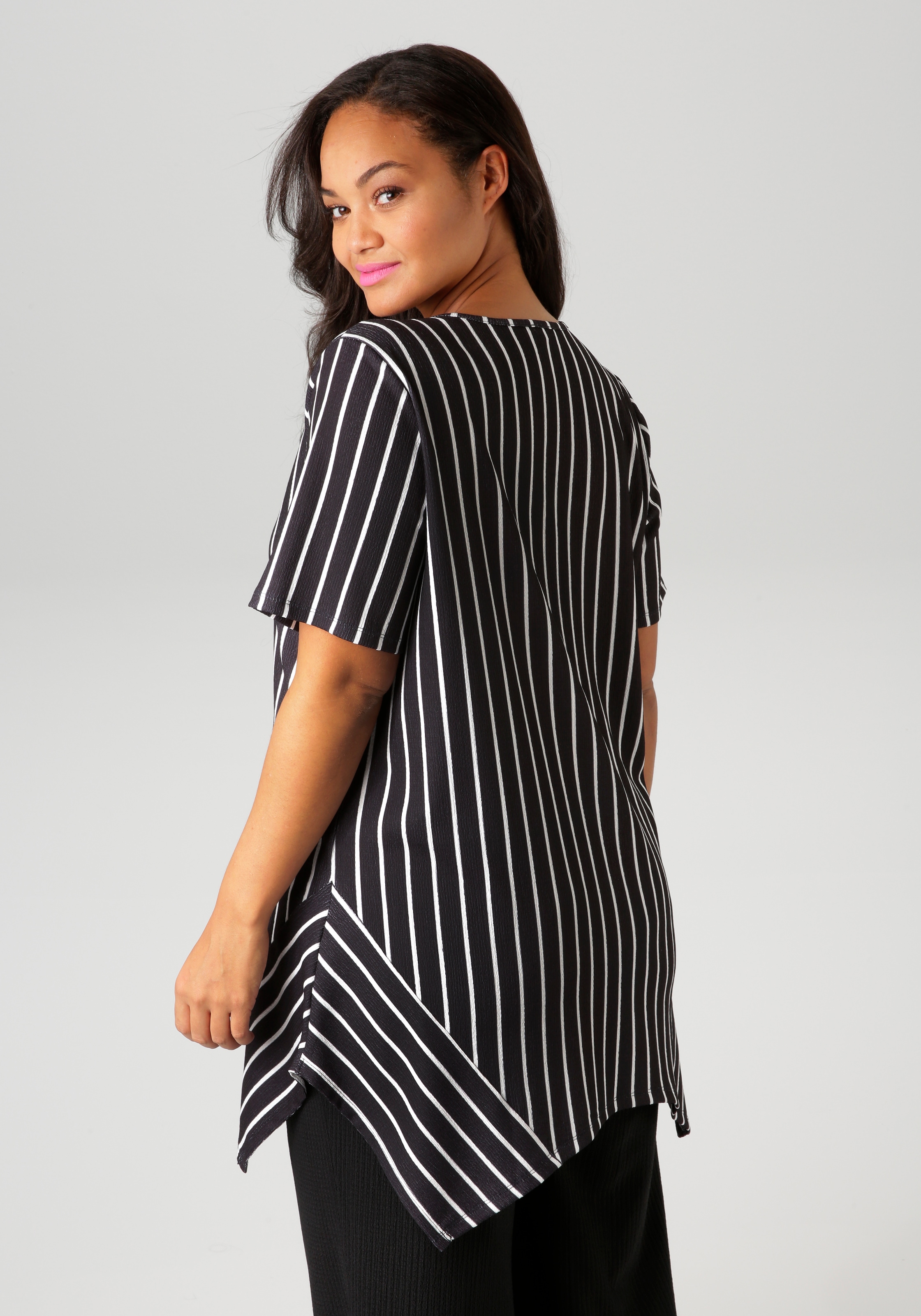 Aniston PLUS Blusenshirt, mit dezenter Streifenlook Struktur - NEUE KOLLEKTION