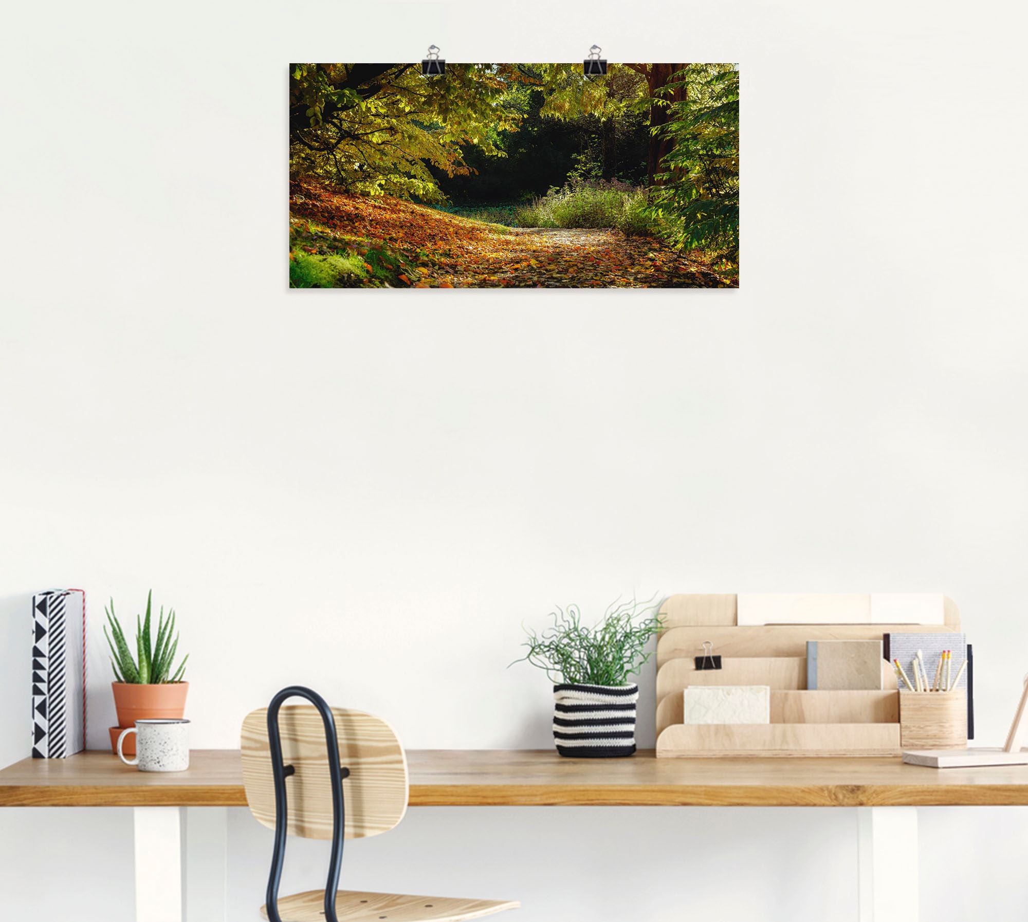 Artland Poster »Herbstteppich«, Wald, (1 St.), als Leinwandbild, Wandaufkleber oder Poster in versch. Größen