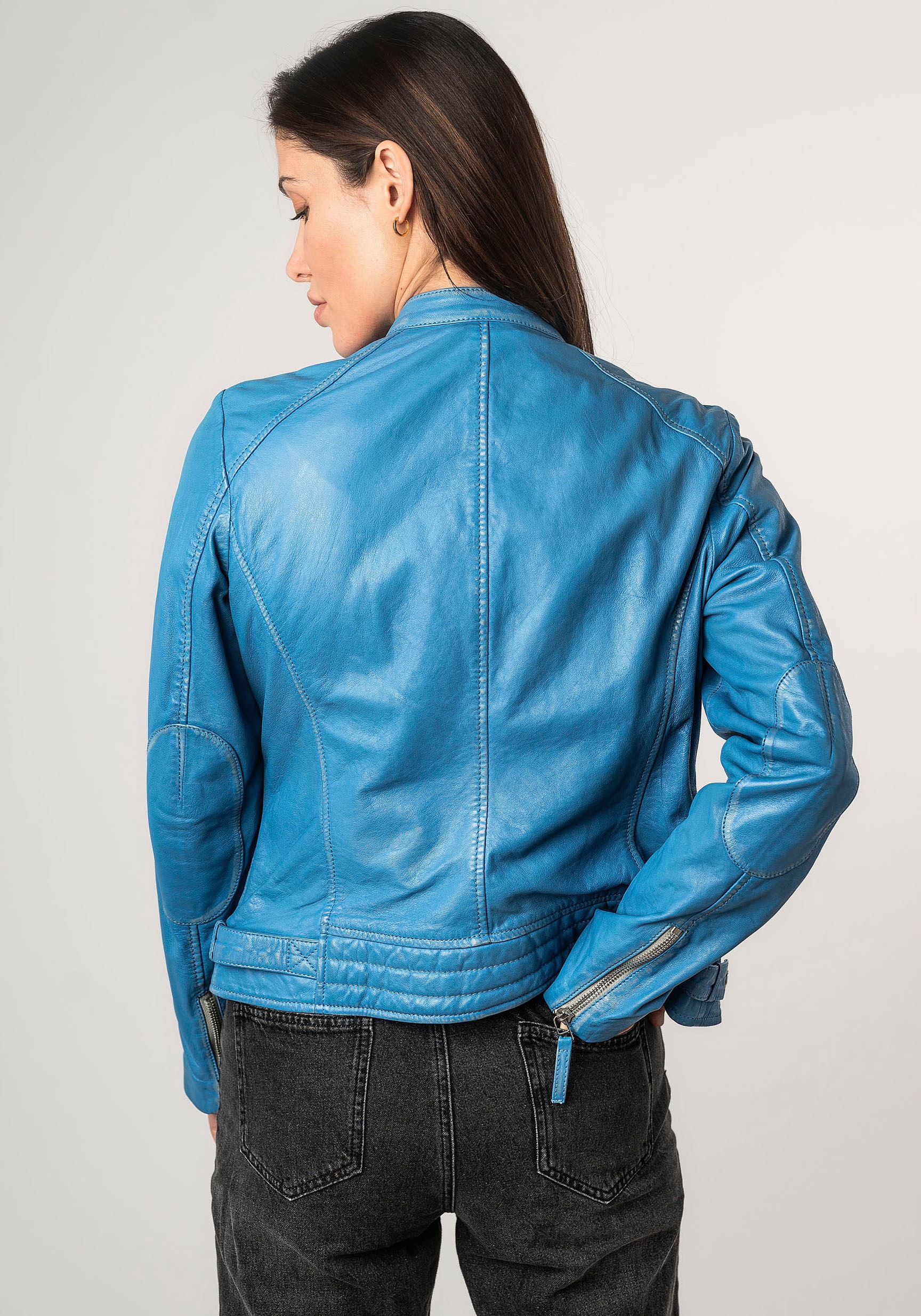 Mauritius Lederjacke »MWFilla«, mit kleinem Stehkragen