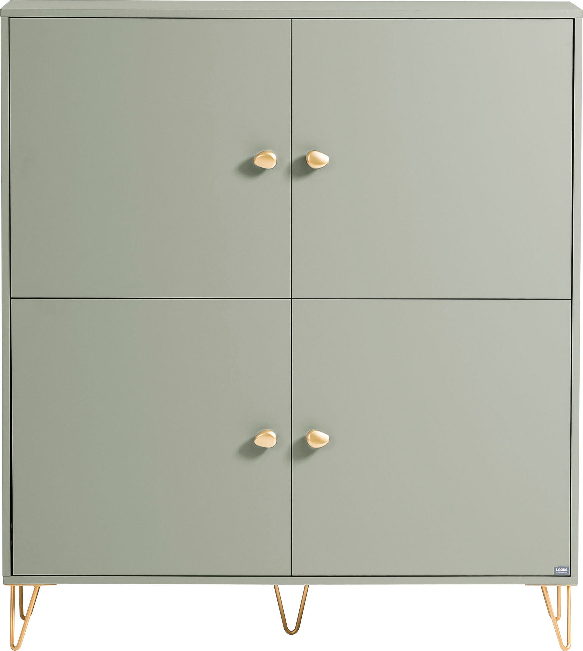 Highboard »Looks Organic«, Mit hochwertigen Metallbeschlägen und Softclose-Scharnieren