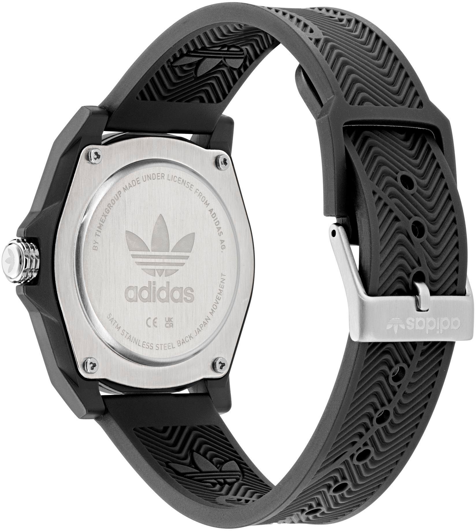 adidas Originals Quarzuhr »PROJECT FOUR«, Armbanduhr, Herrenuhr, Damenuhr,Resinarmband,wasserabweisend bis 5 bar