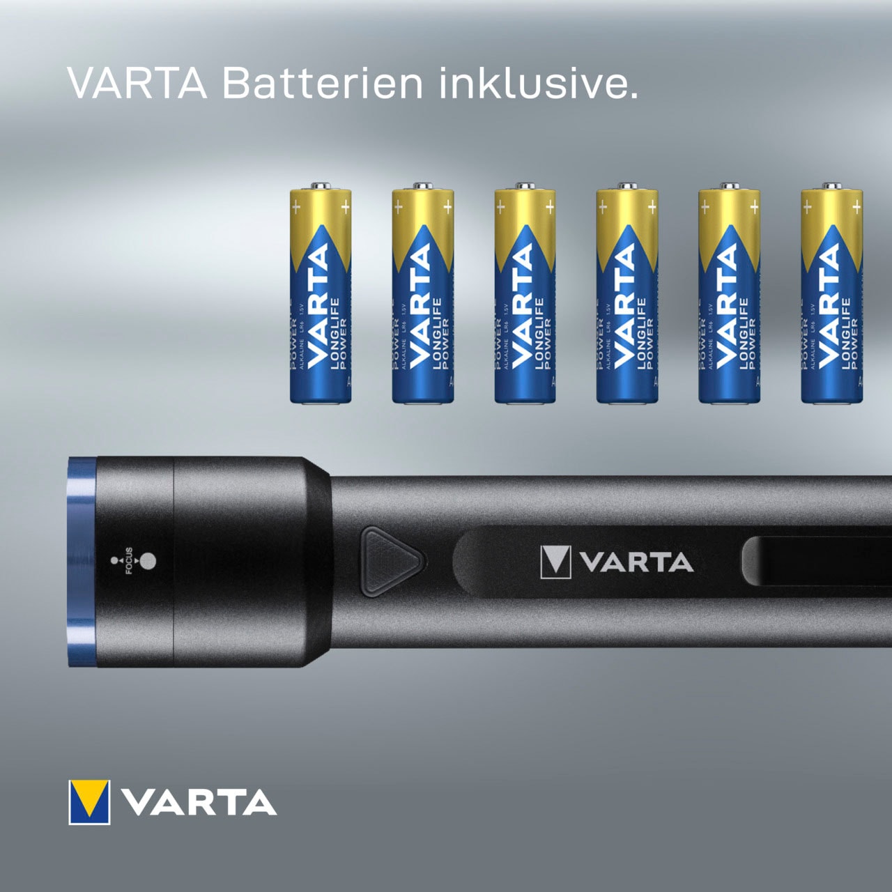 VARTA Taschenlampe »Night Cutter F40 Premium«, (Set), 1000 Lumen Leuchtstärke, vier Leuchtmodi, schwarz