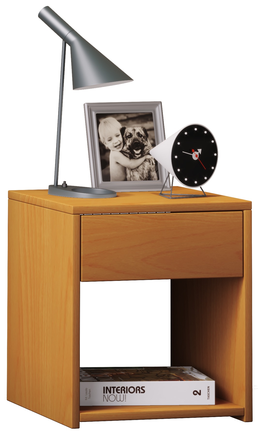 VCM Nachttisch "Holz Nachttisch Nachtschrank Schublade Sledo Mini" 1 Stk. tlg.