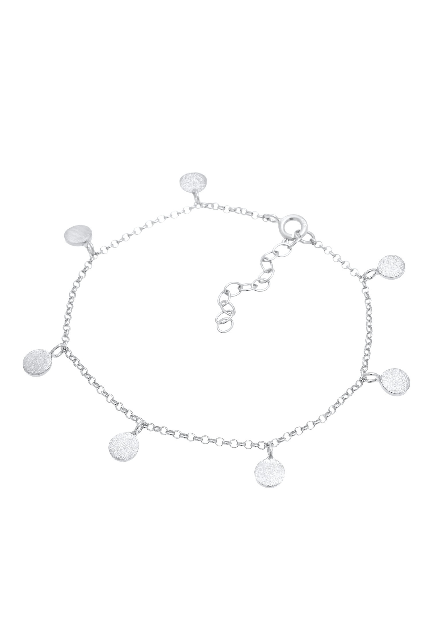 Elli Armkette »Armband Armkette Coin Plättchen Kreis Geo Basic 925 Silber«