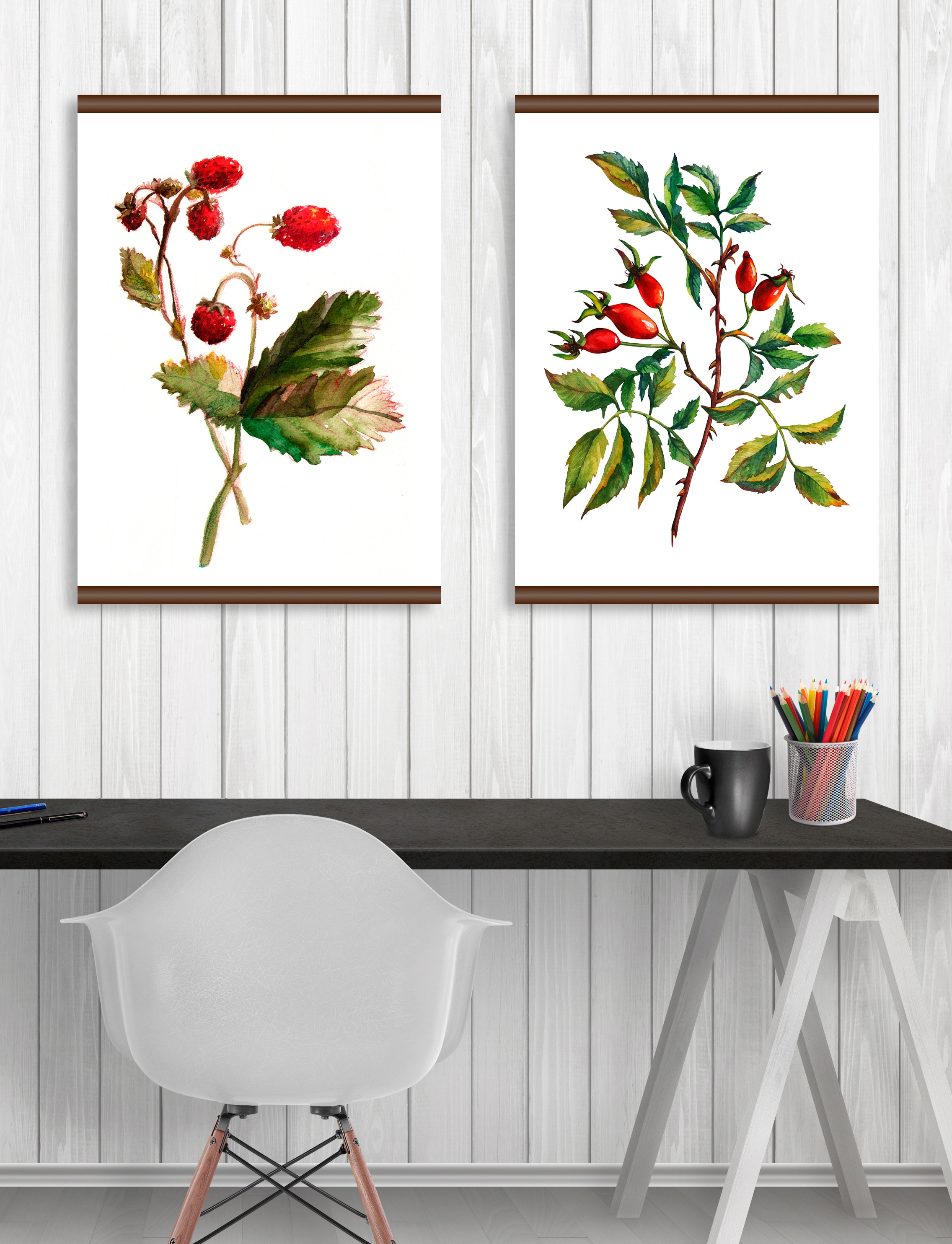 queence Leinwandbild »Erdbeer Pflanze«, 50x70 cm bequem kaufen