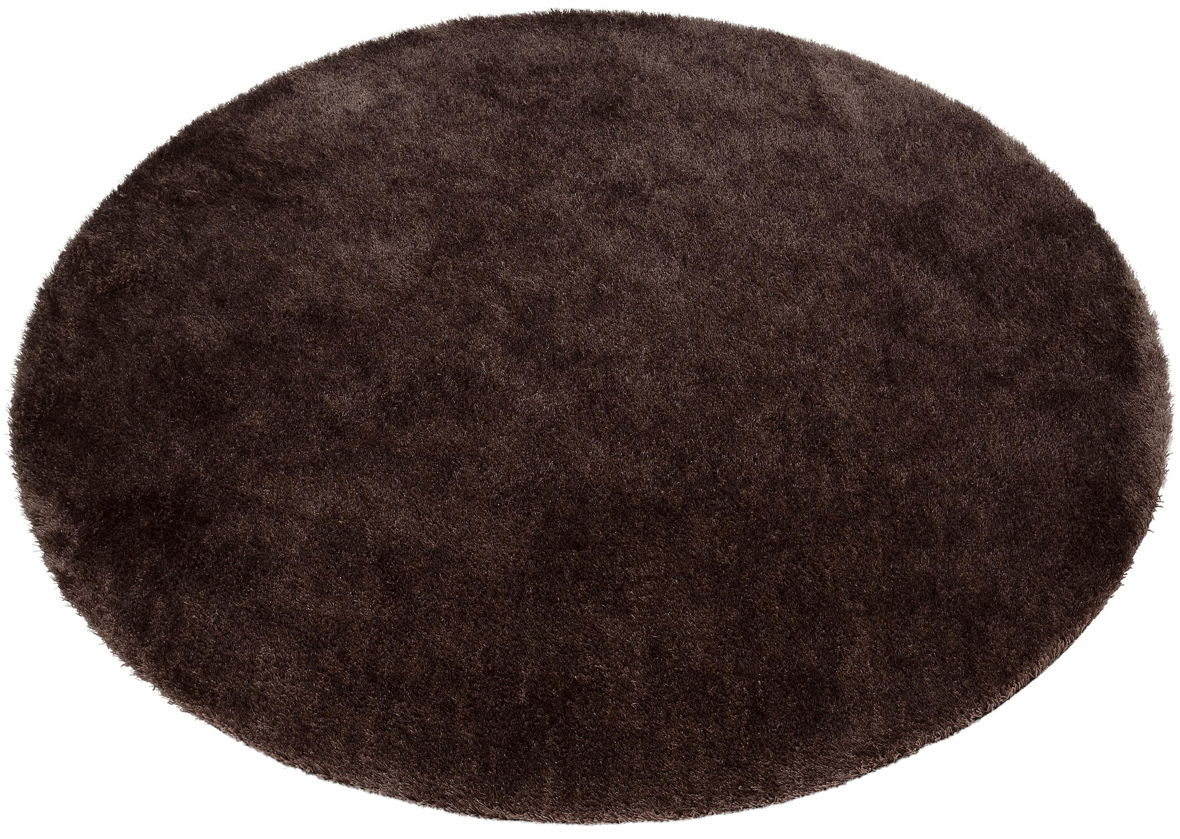 Bruno Banani Hochflor-Teppich »Dana Teppich, Kundenliebling«, rund, 30 mm Höhe, unifarben, Mikrofaser Teppiche, Wohnzimmer, Schlafzimmer, Esszimmer