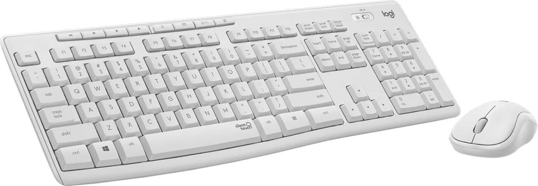 Logitech Tastatur »MK295 Silent Wireless Combo - OFF WHITE - US INT'L - INTNL«