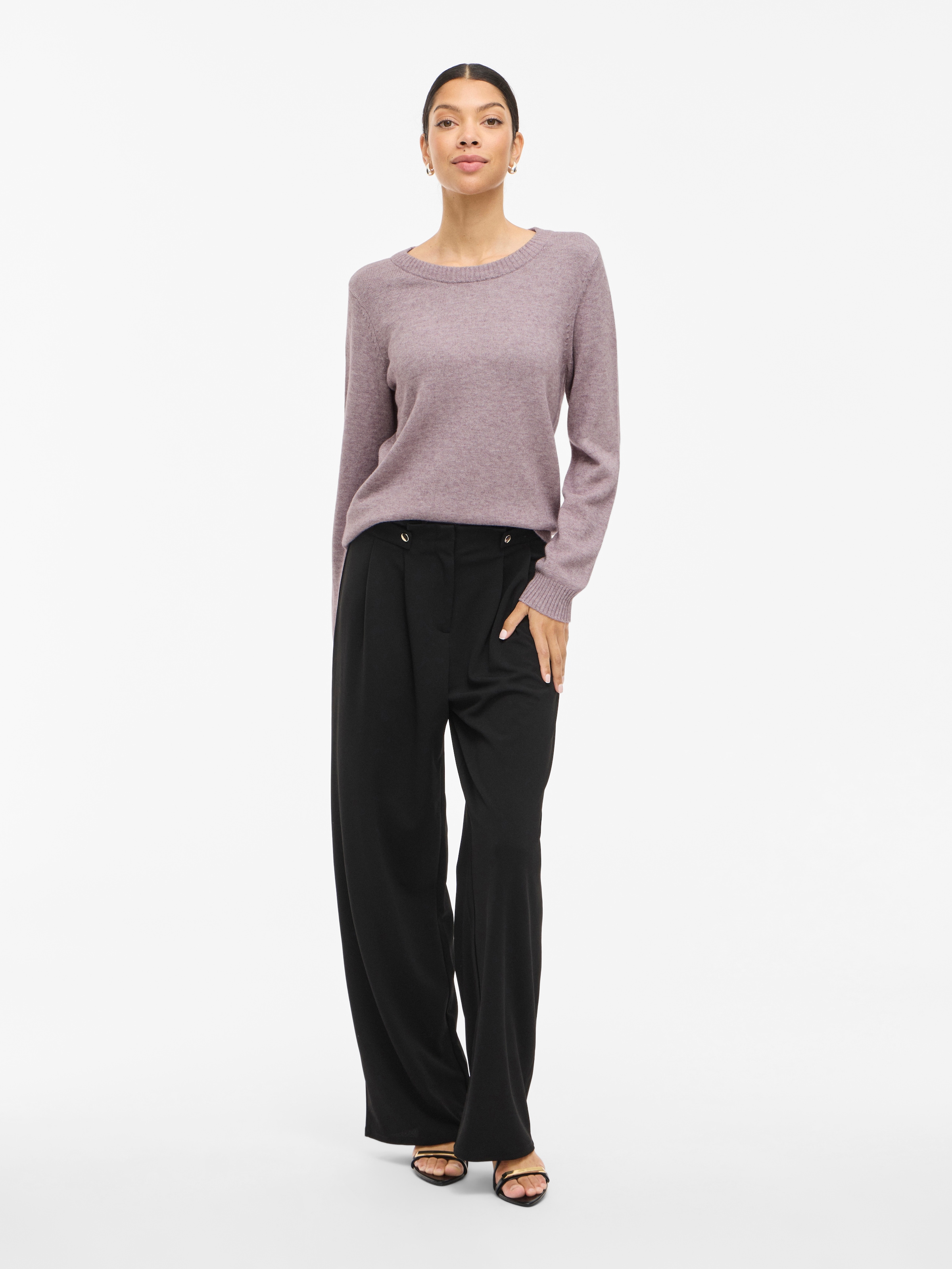 Vila Rundhalspullover »VIRIL O-NECK L/S  KNIT TOP - NOOS« Viskosemischung, regular fit