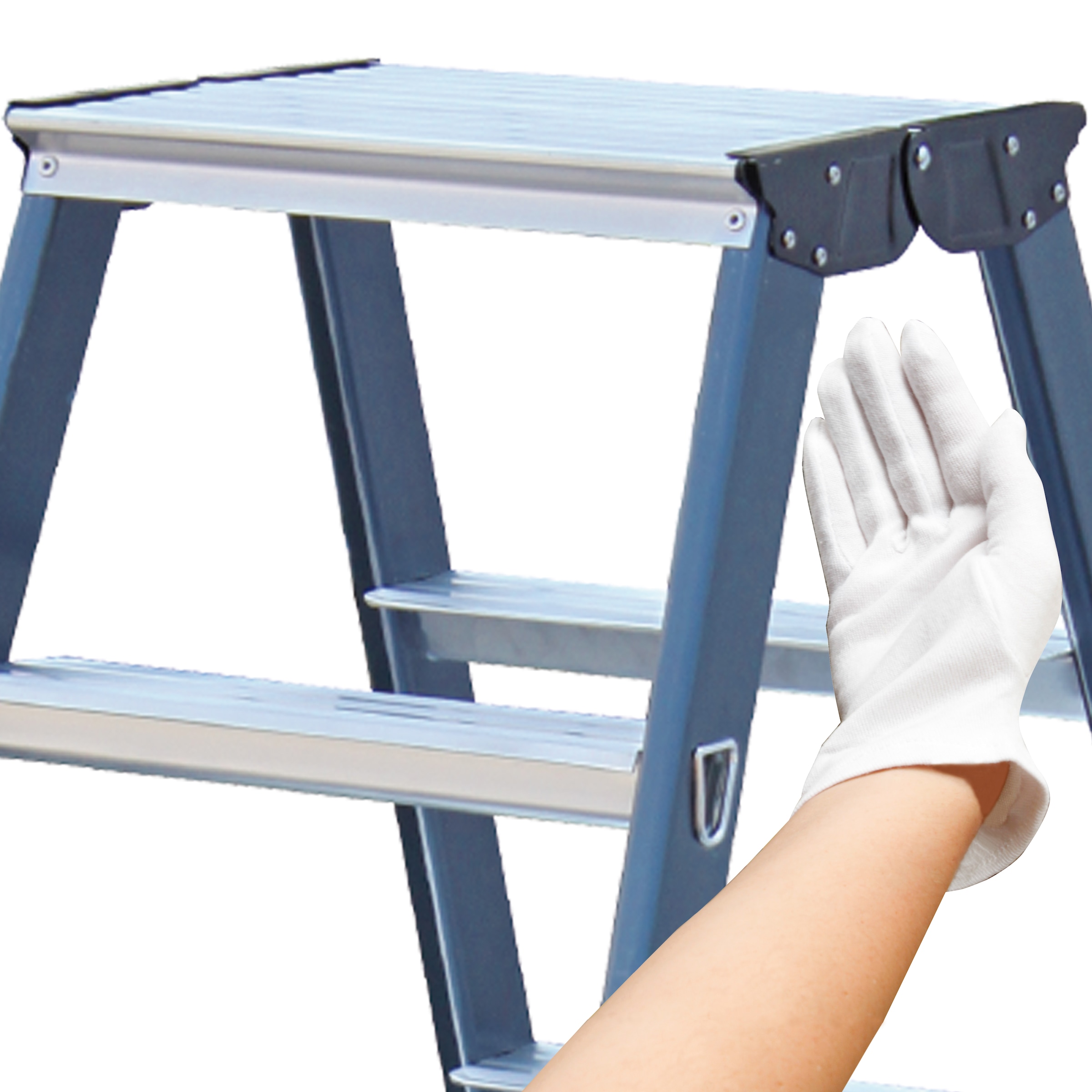 KRAUSE Doppelleiter »SePro D«, Alu eloxiert, 2x6 Stufen, Arbeitshöe ca. 285 cm