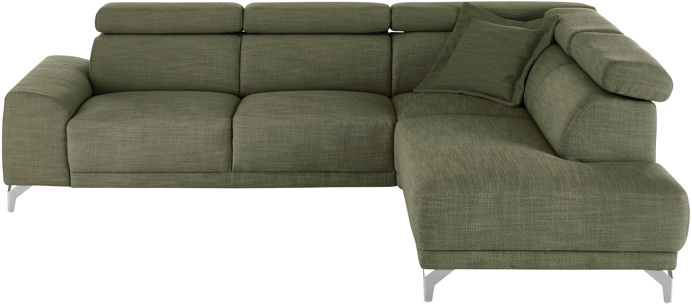 3C Candy Ecksofa »Greve Sofa immer mit manuelle Kopfteilverstellungen, modern, elegant«, wahlweise motorischer Sitzvorzug, bequem und zeitlos, L-Form