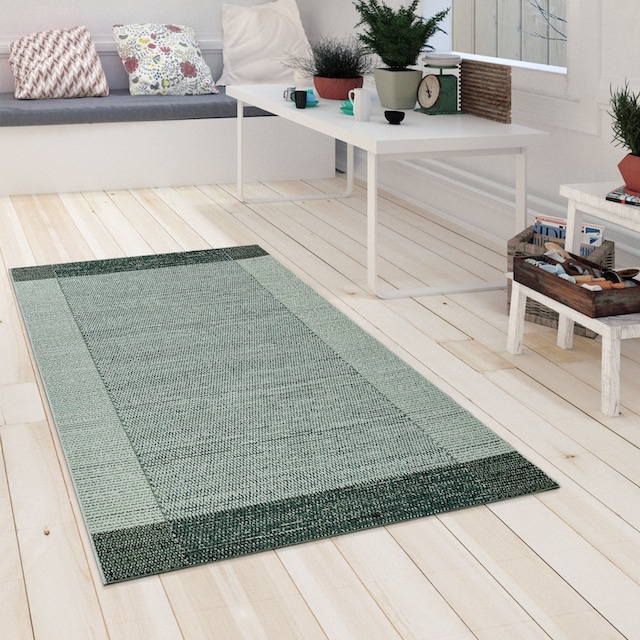 Paco Home Teppich »Ostende 538«, rechteckig, Flachgewebe, meliert, mit  Bordüre, In- und Outdoor geeignet