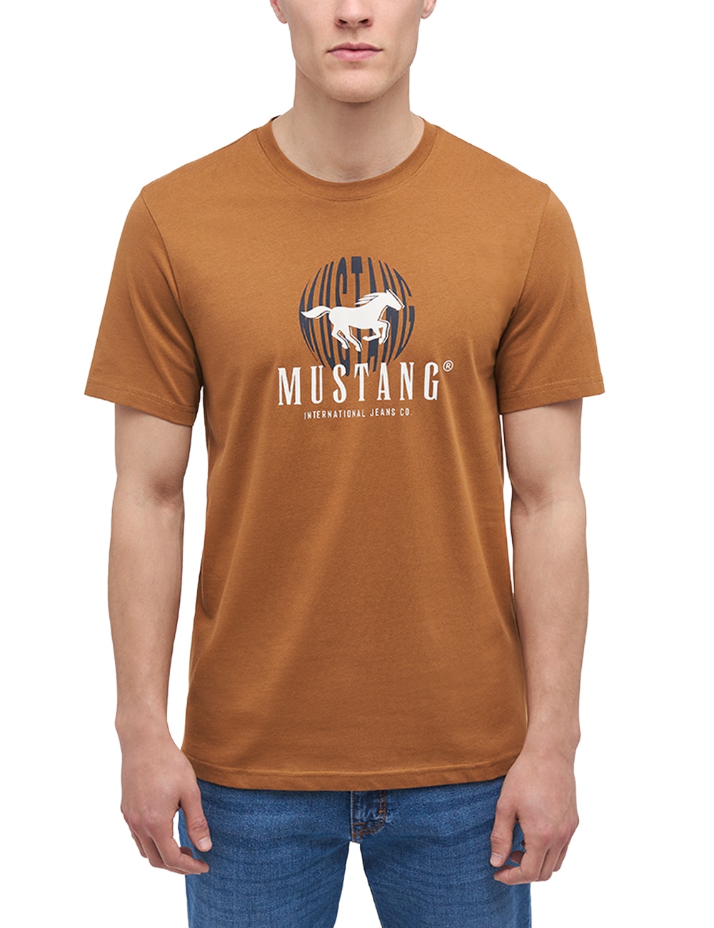 Print-Shirt« »Mustang Kurzarmshirt T-Shirt ♕ MUSTANG bei