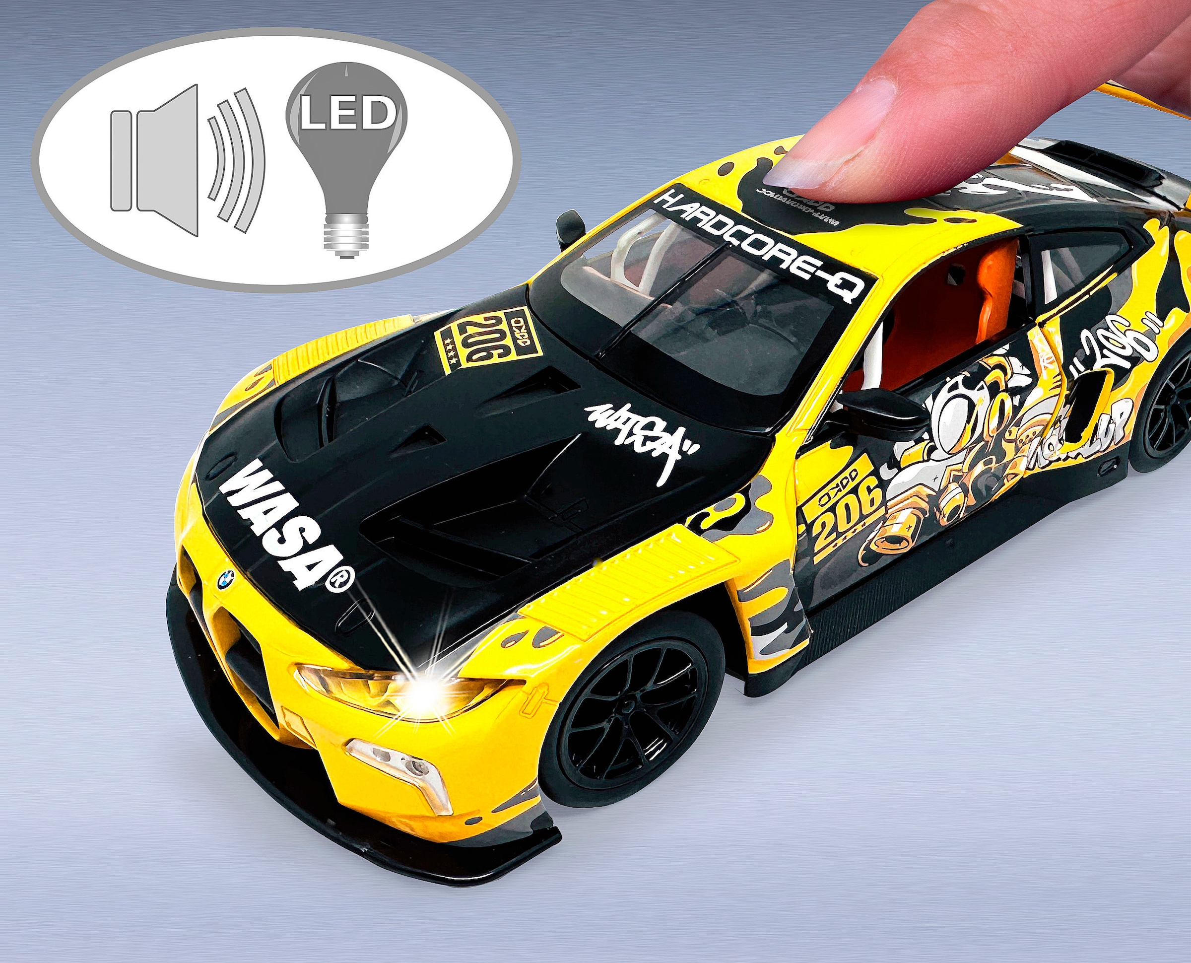 Jamara Spielzeug-Auto »Diecast, BMW M4 GT3 inklusive Batterien« LED Licht; Maßstab 1:24