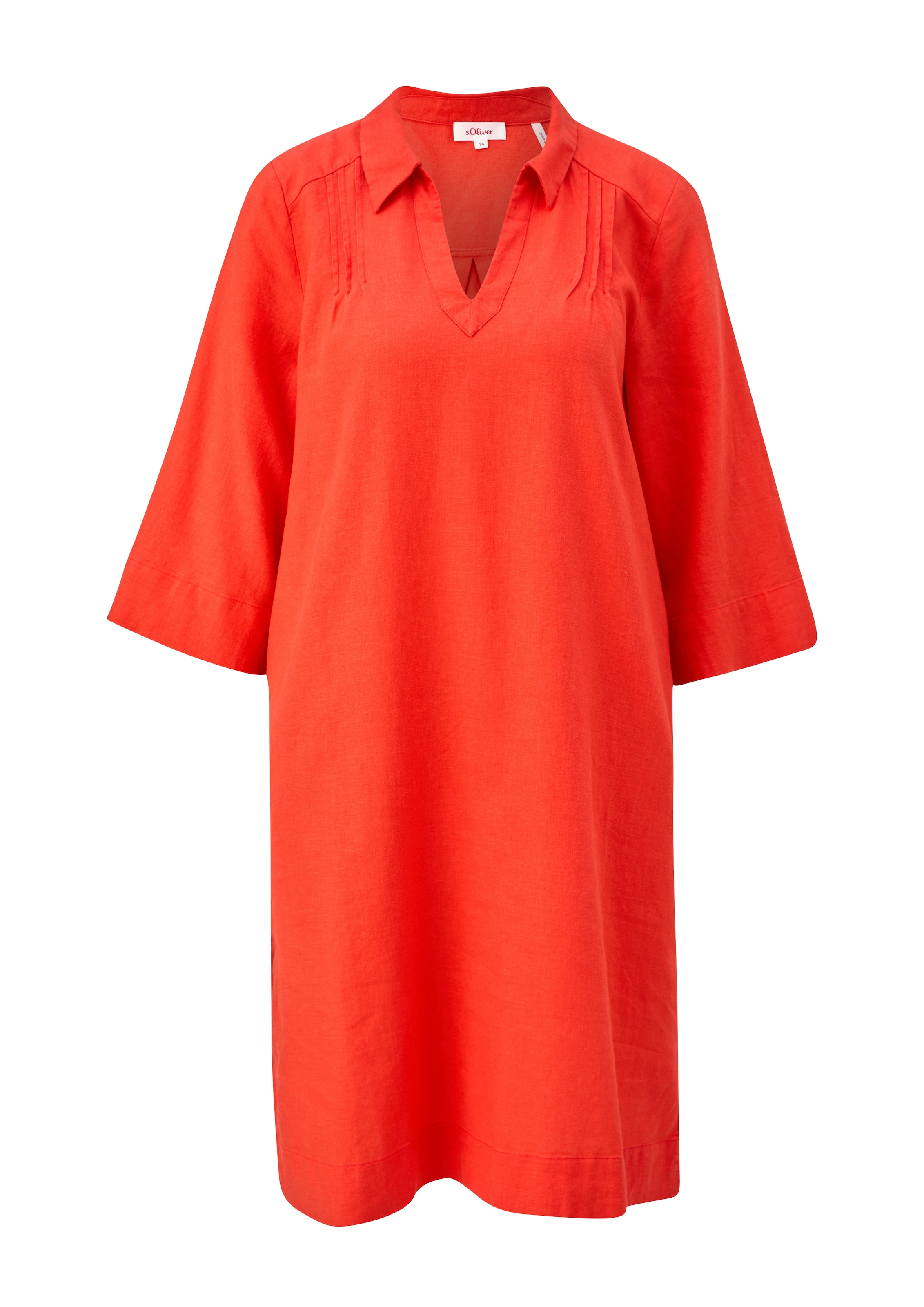 s.Oliver Midikleid, mit 3/4 Ärmeln und V-Ausschnitt