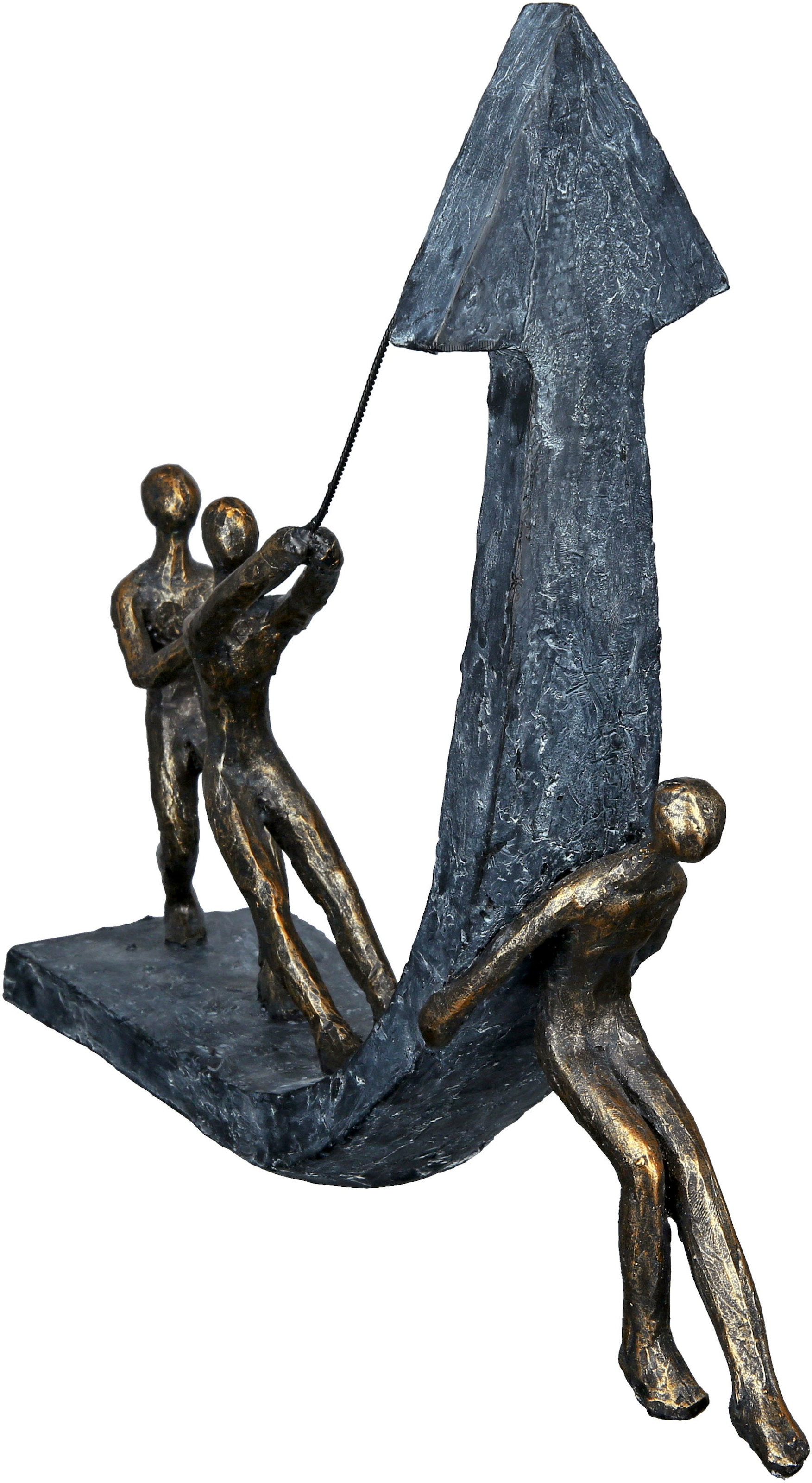 Casablanca by Gilde Dekofigur auf Höhe Dekoobjekt, 29 cm, »Skulptur bestellen bronzefarben/grau«, Wohnzimmer Success, Raten