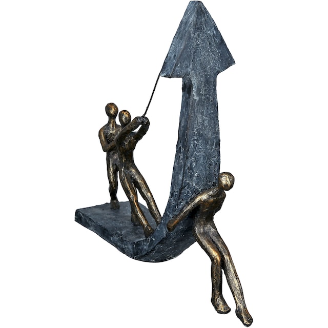 Casablanca by Gilde Dekofigur »Skulptur Success, bronzefarben/grau«,  Dekoobjekt, Höhe 29 cm, Wohnzimmer auf Raten bestellen