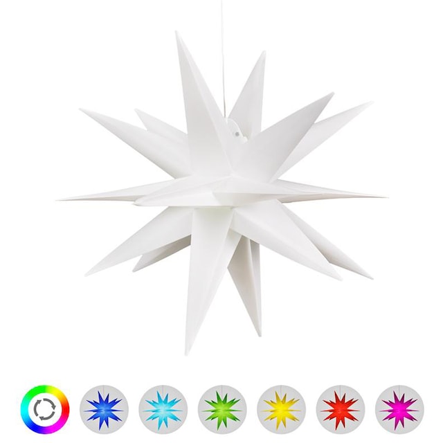 BONETTI LED Stern »Weihnachtsstern, 3D Nordlicht«, Ø 57 cm, mit 6-Stunden- Timer und Farbwechsler, Weihnachtsdeko aussen online kaufen | mit 3 Jahren  XXL Garantie