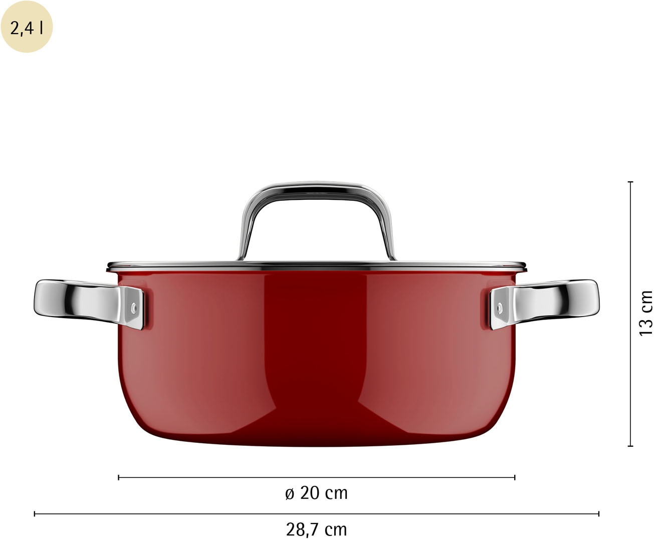 WMF Bratentopf »Fusiontec Mineral Pro« 1 tlg. tlg. Edelstahl | Glas