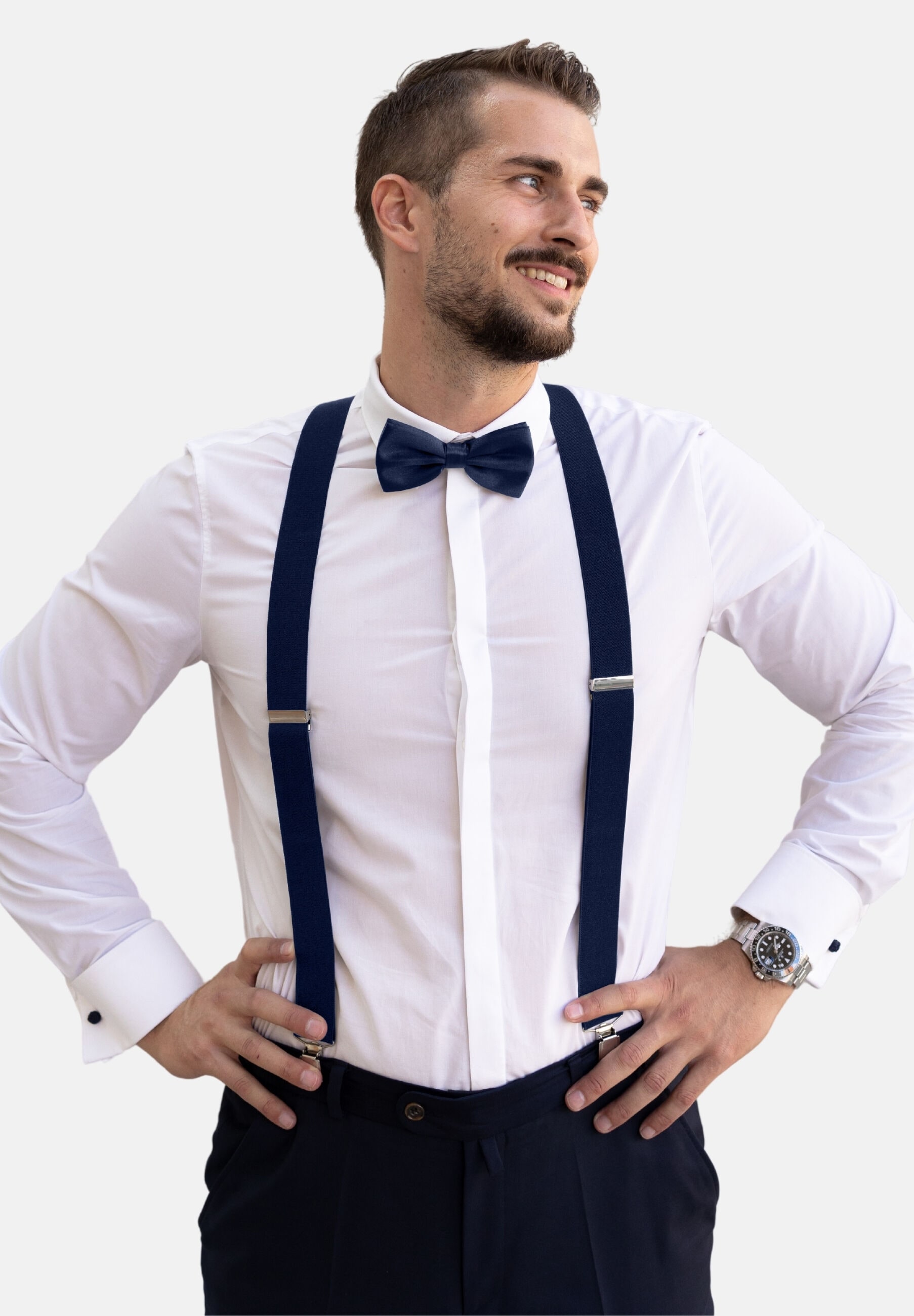 Massi Morino Hosenträger »Massi Morino Hosenträger-Set« 2 Stk. mit Fliege