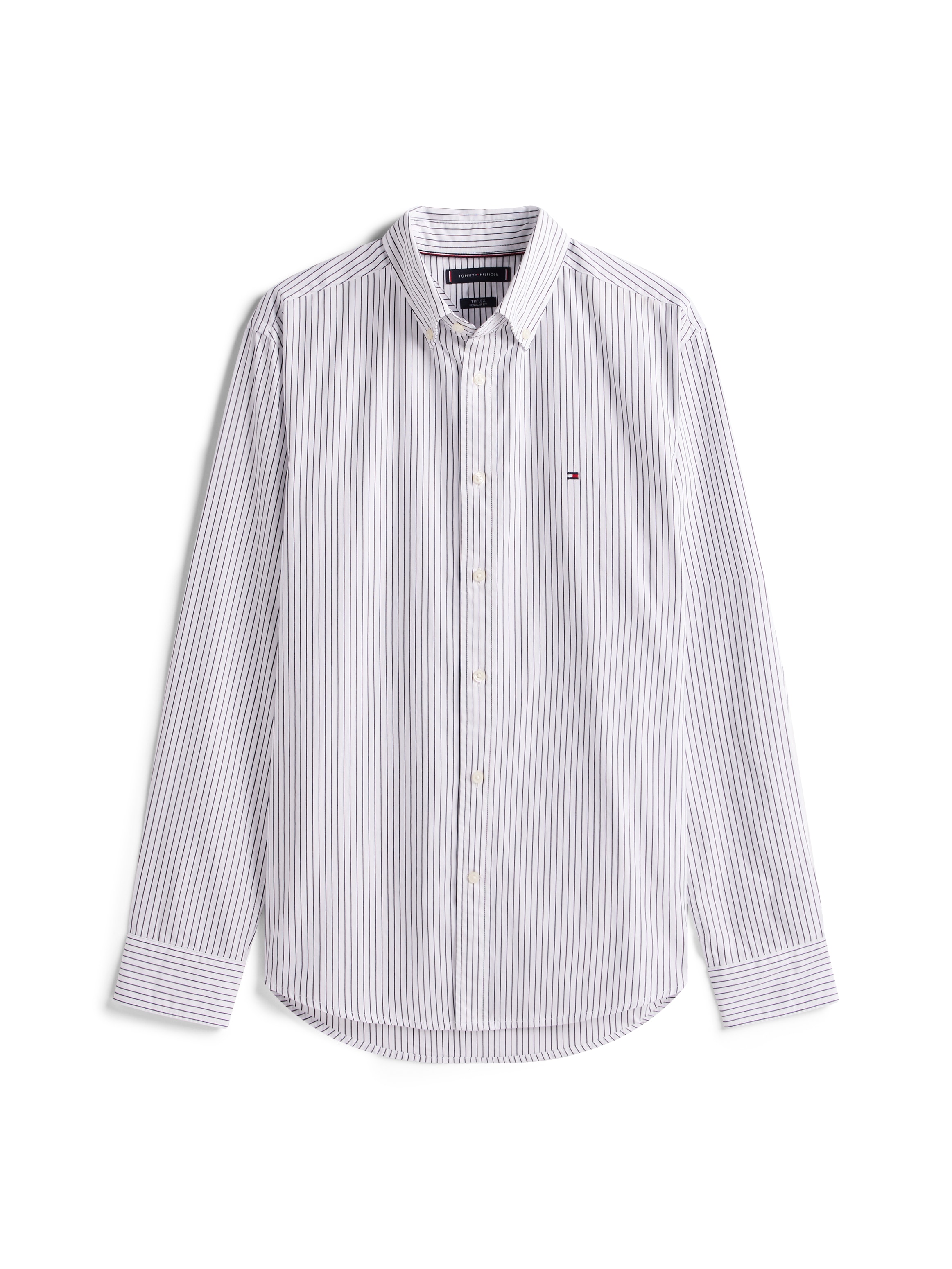 Tommy Hilfiger Langarmhemd »CORE HAIRLINE POPLIN« regular fit, Button-down-Kragen, fein gestreift