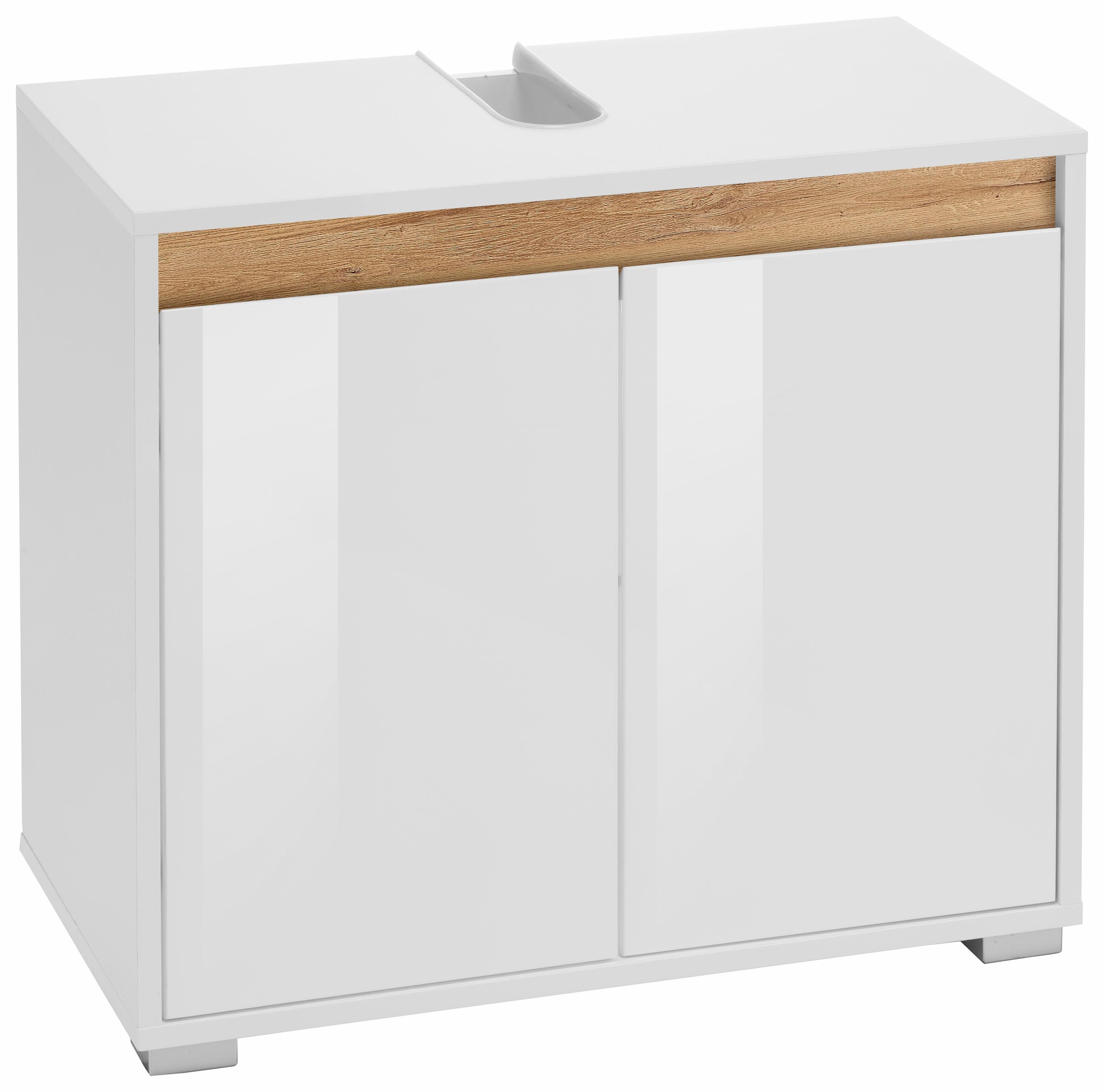 welltime Waschbeckenunterschrank »Siena«, Waschtisch mit einem Fach und Wechselblende - Maße (B/T/H) 67/37/60 cm