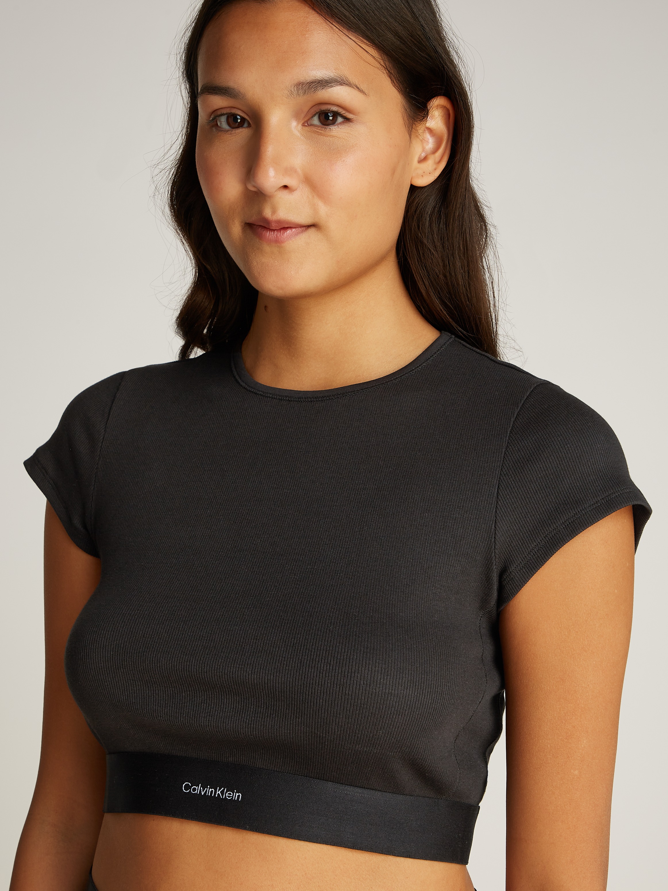 Calvin Klein Underwear T-Shirt »RIB CROP TEE«, mit extra kurzem Schnitt