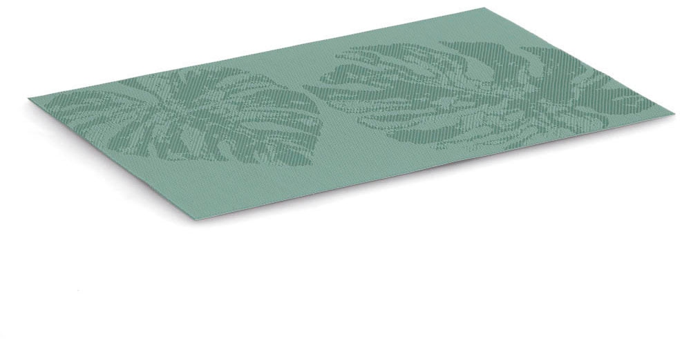 Zeller Present Platzset modernes Monstera Blätter Design, 6-teilig, Kunststoff, 30x45 cm