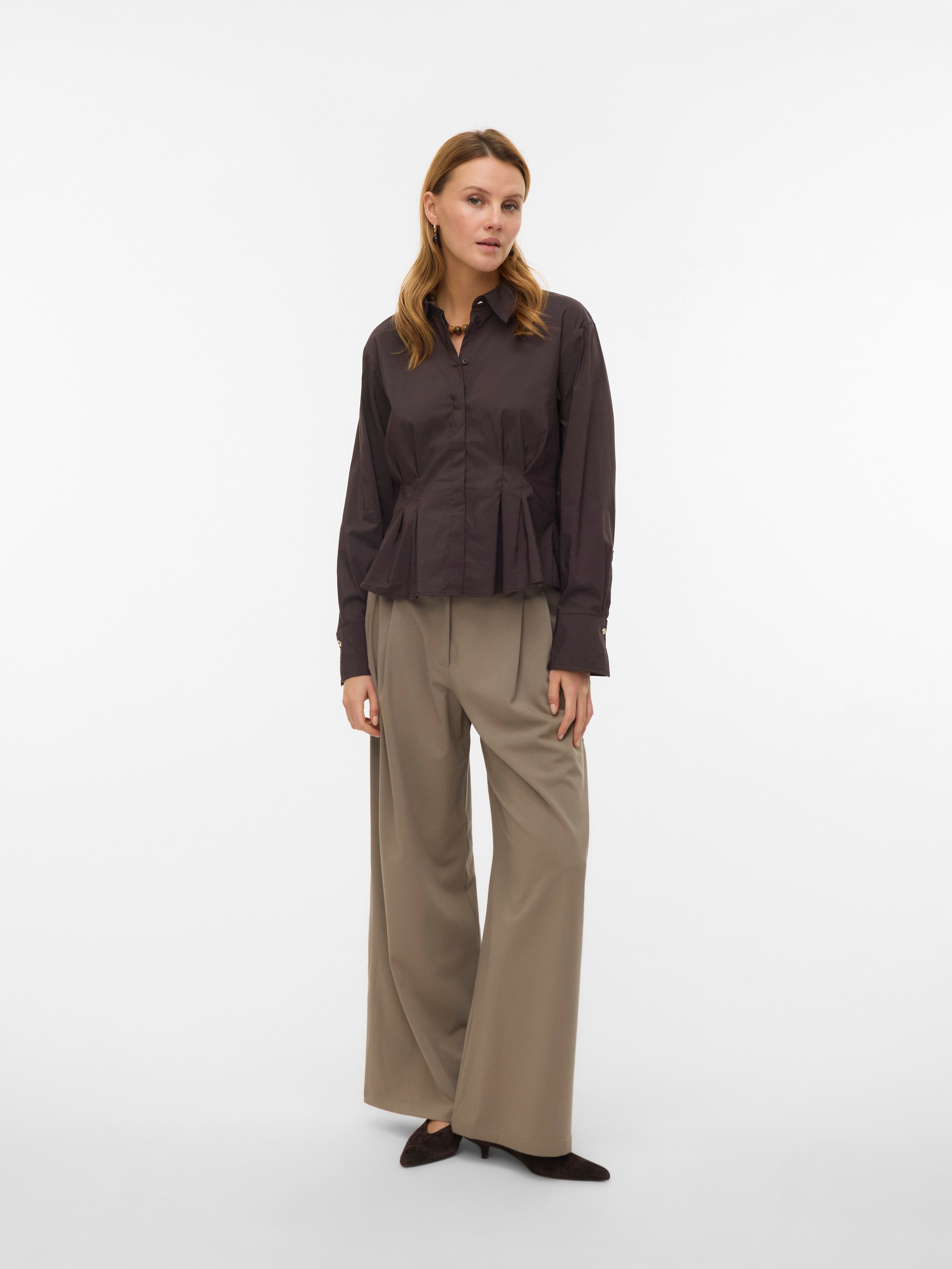 Vero Moda Anzughose »VMSTELLA MW WIDE PLEAT PANT NOOS«  Materialmix, oversize
