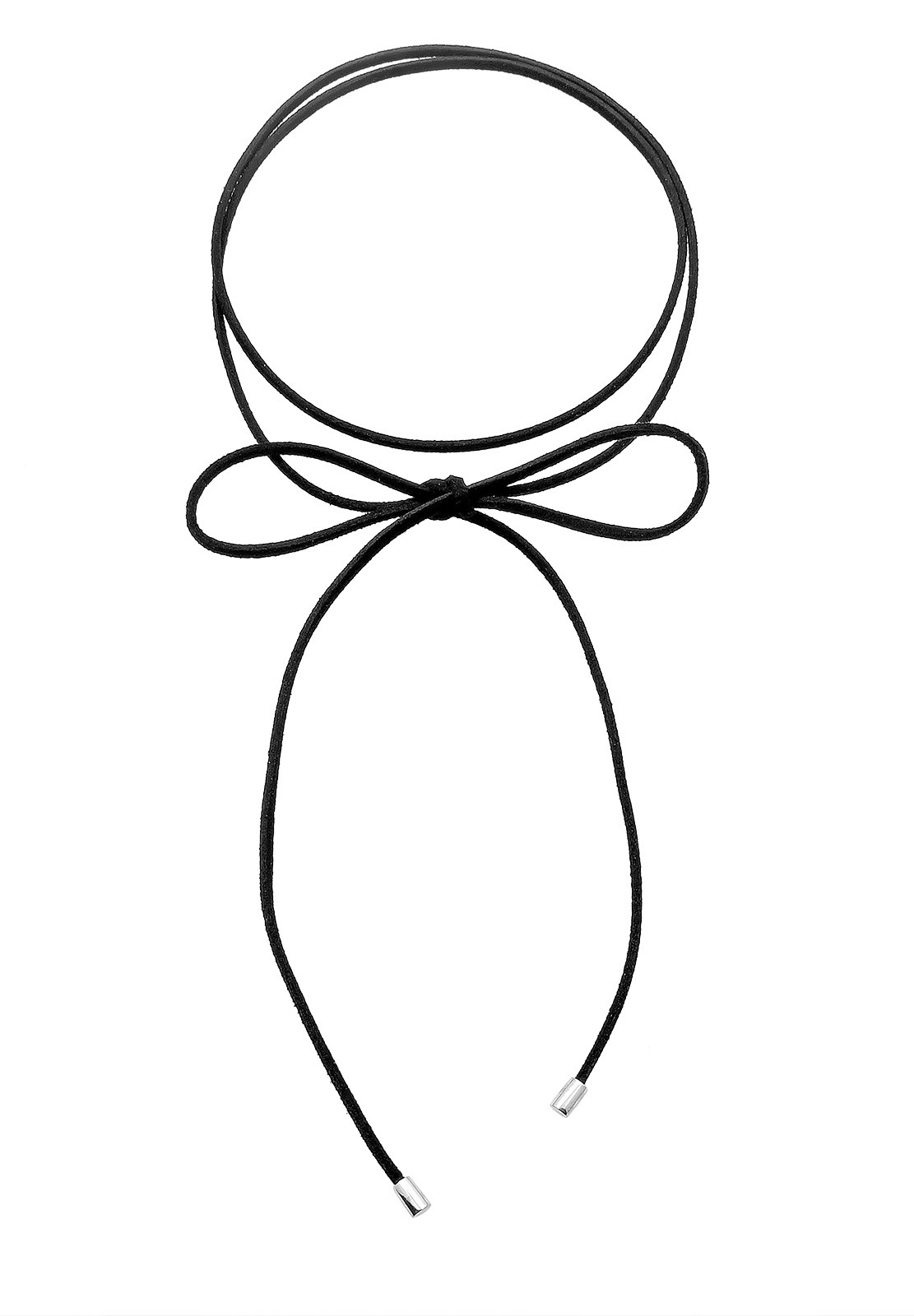 Elli Choker »Halskette Choker Velour Leder Schwarz 925 Silber«