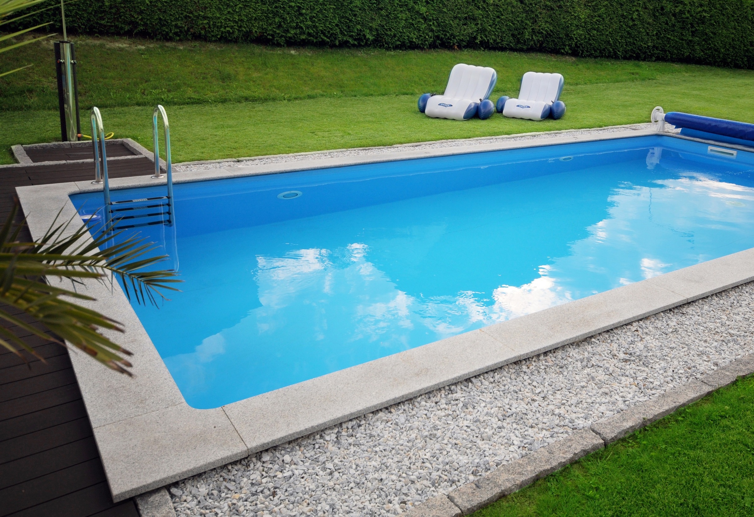 KWAD Beckenrandstein »Cristal Grey«, Granitumrandung für verschiedene Poolgrößen