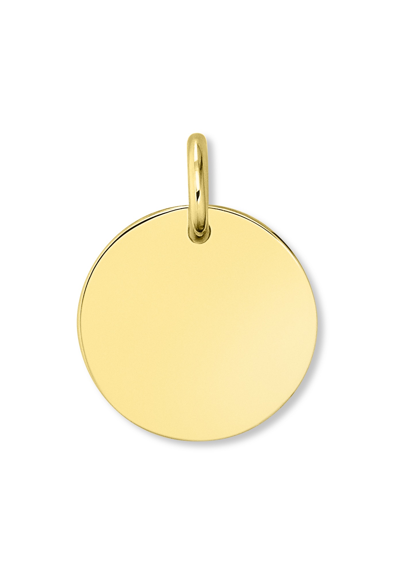 ONE ELEMENT Kettenanhänger »ohne Gravur Anhänger aus 333 Gelbgold Ø 11,0 mm«