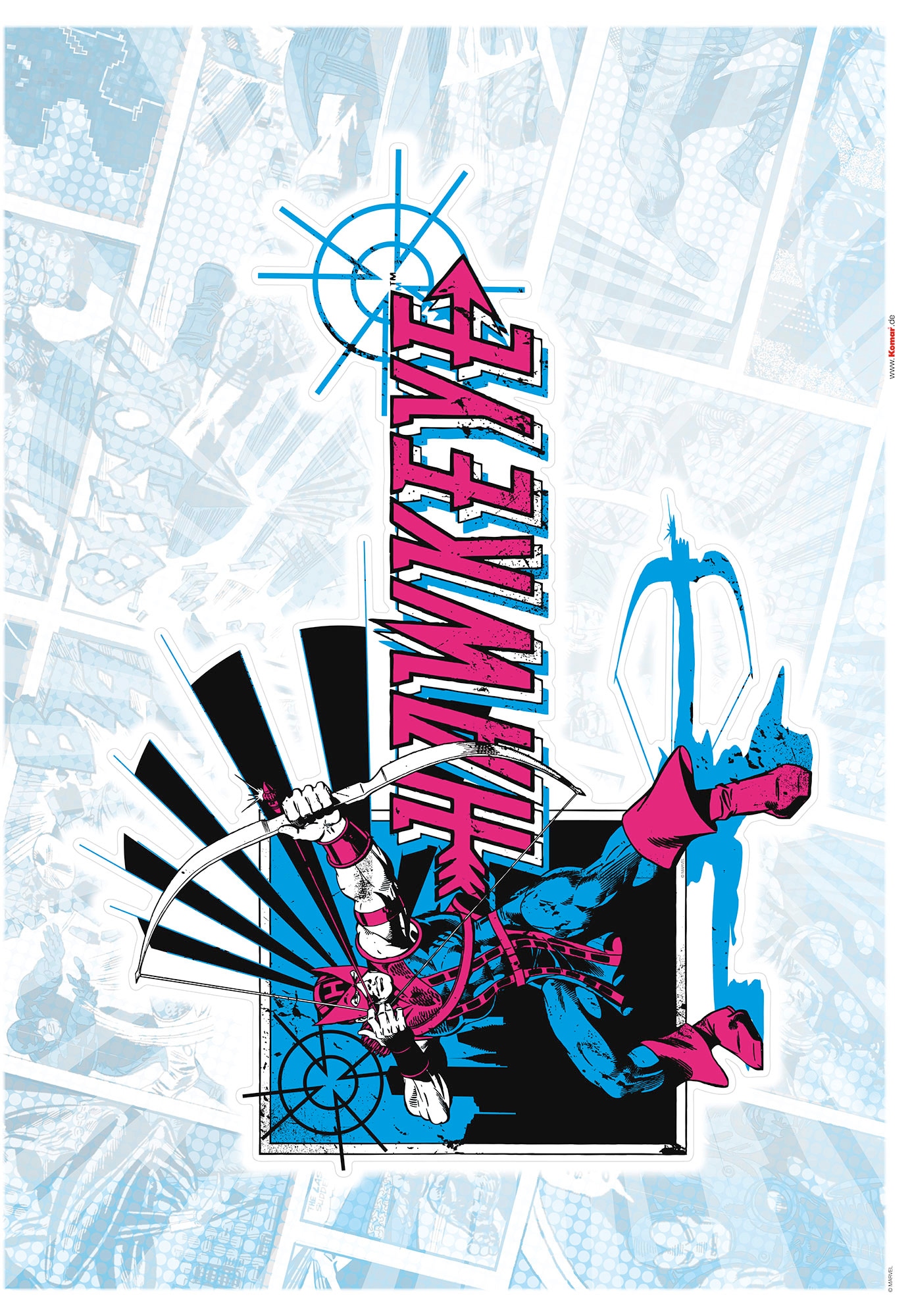Komar Wandtattoo »Hawkeye Comic Classic«, mit cm online 50x70 Wandtattoo selbstklebendes x St.), Garantie XXL kaufen Höhe), (Breite 3 | (1 Jahren